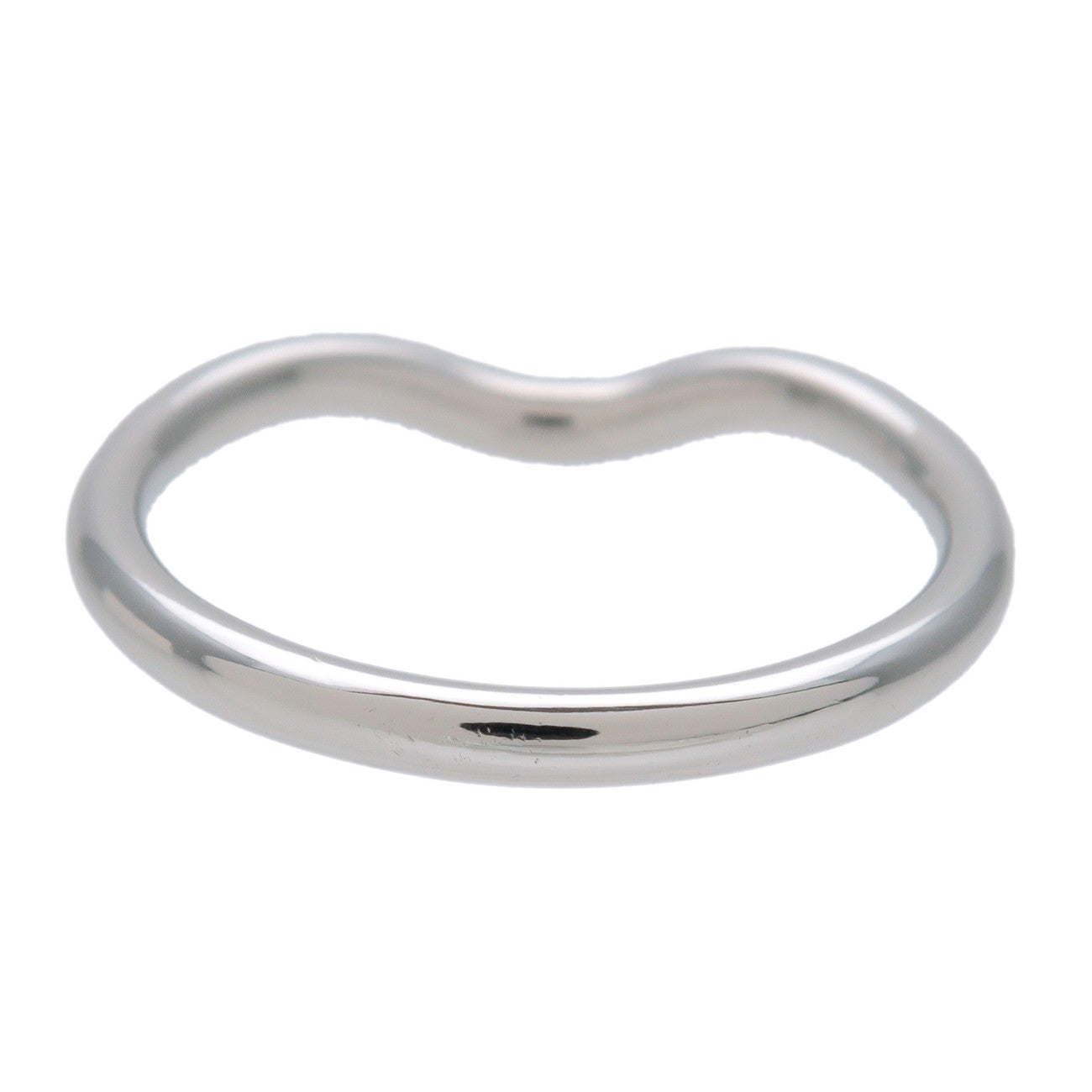 Tiffany & Co Curved Band 9P Diamond Ring Platinum US6 EU52 HK13