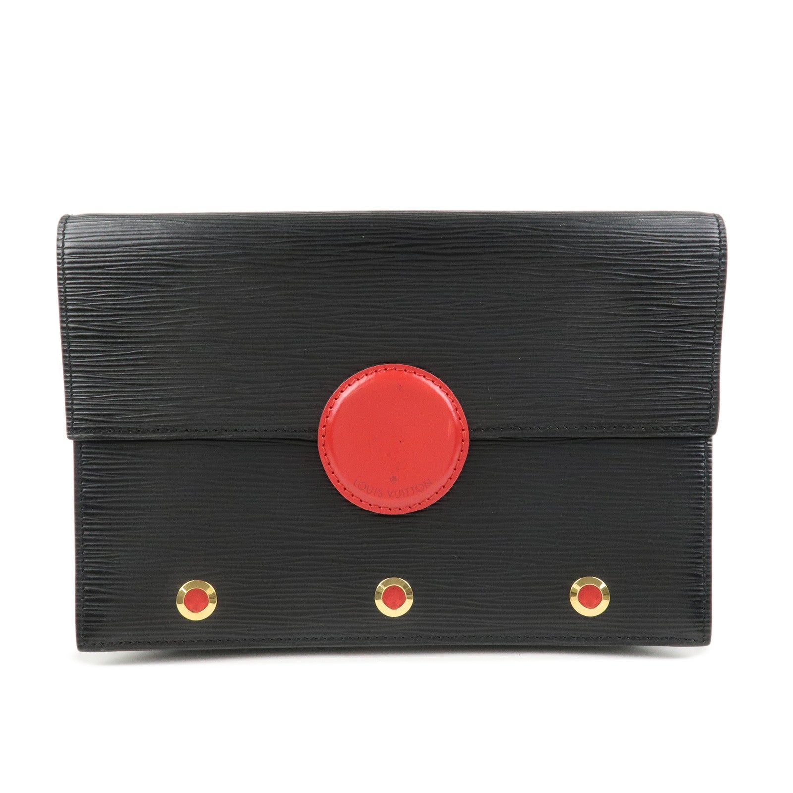 Louis Vuitton Epi leather Hublot Clutch Bag Noir M52557