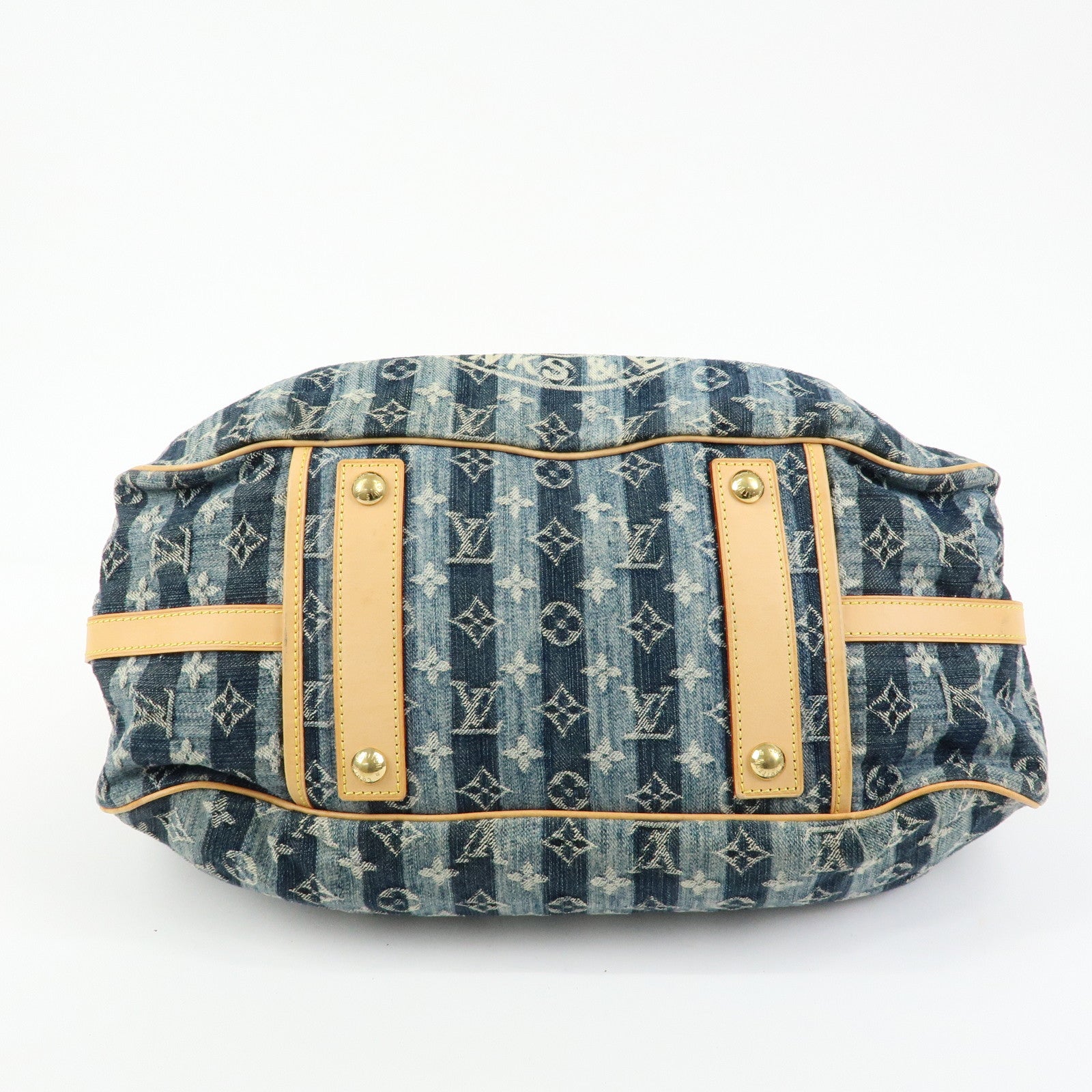 Louis Vuitton Monogram Denim Cabas Raye GM 2Way Hand Bag M95336