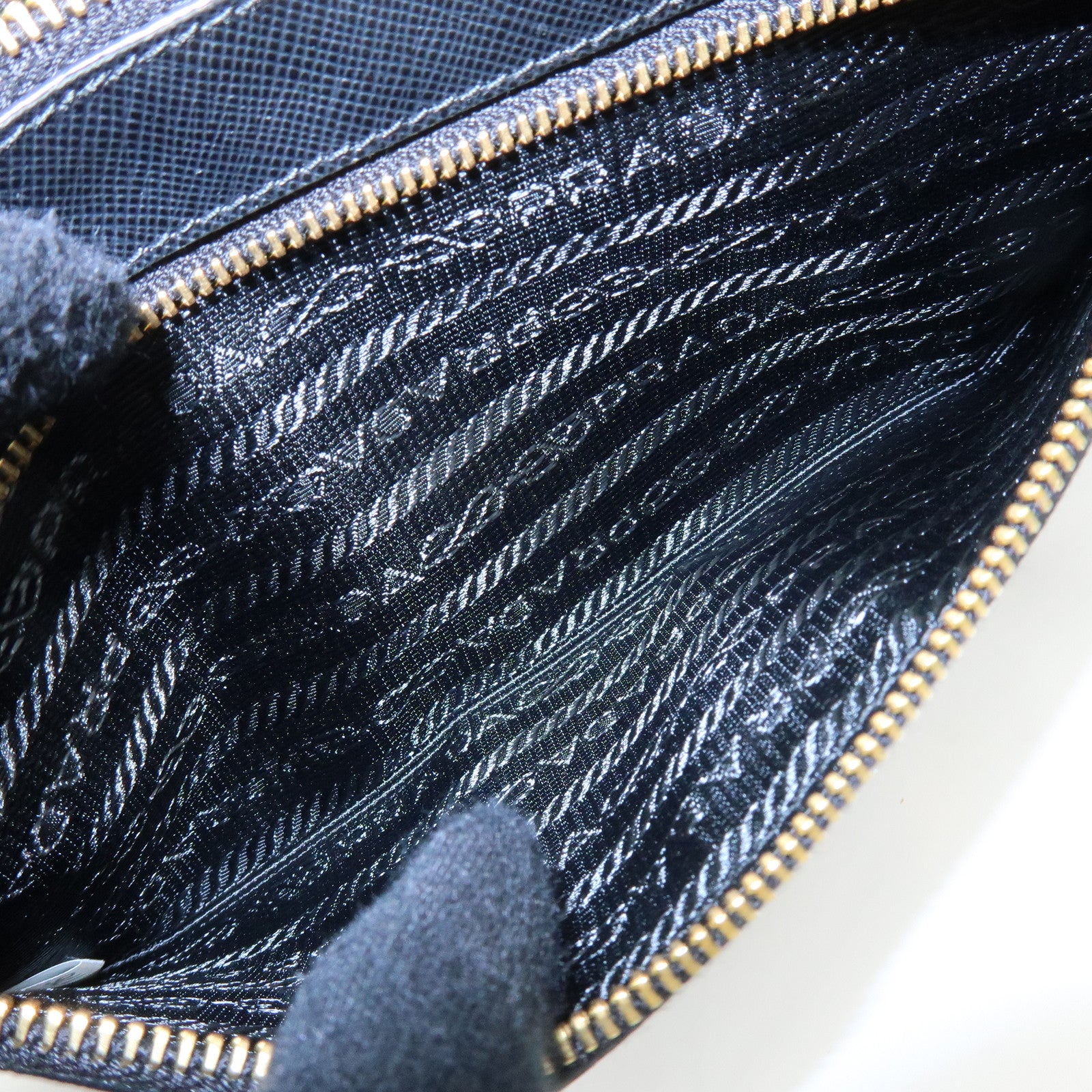 PRADA Saffiano Leather Shoulder Bag Crossbody Bag Black 1M1187