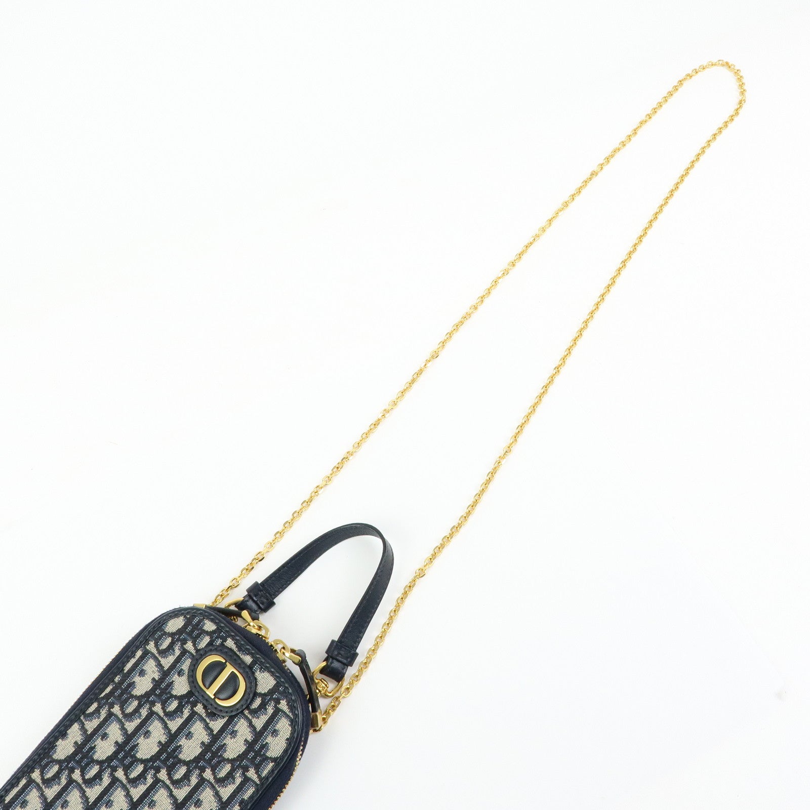 Christian Dior Oblique Jacquard Leather 30 Montaigne Phone Case