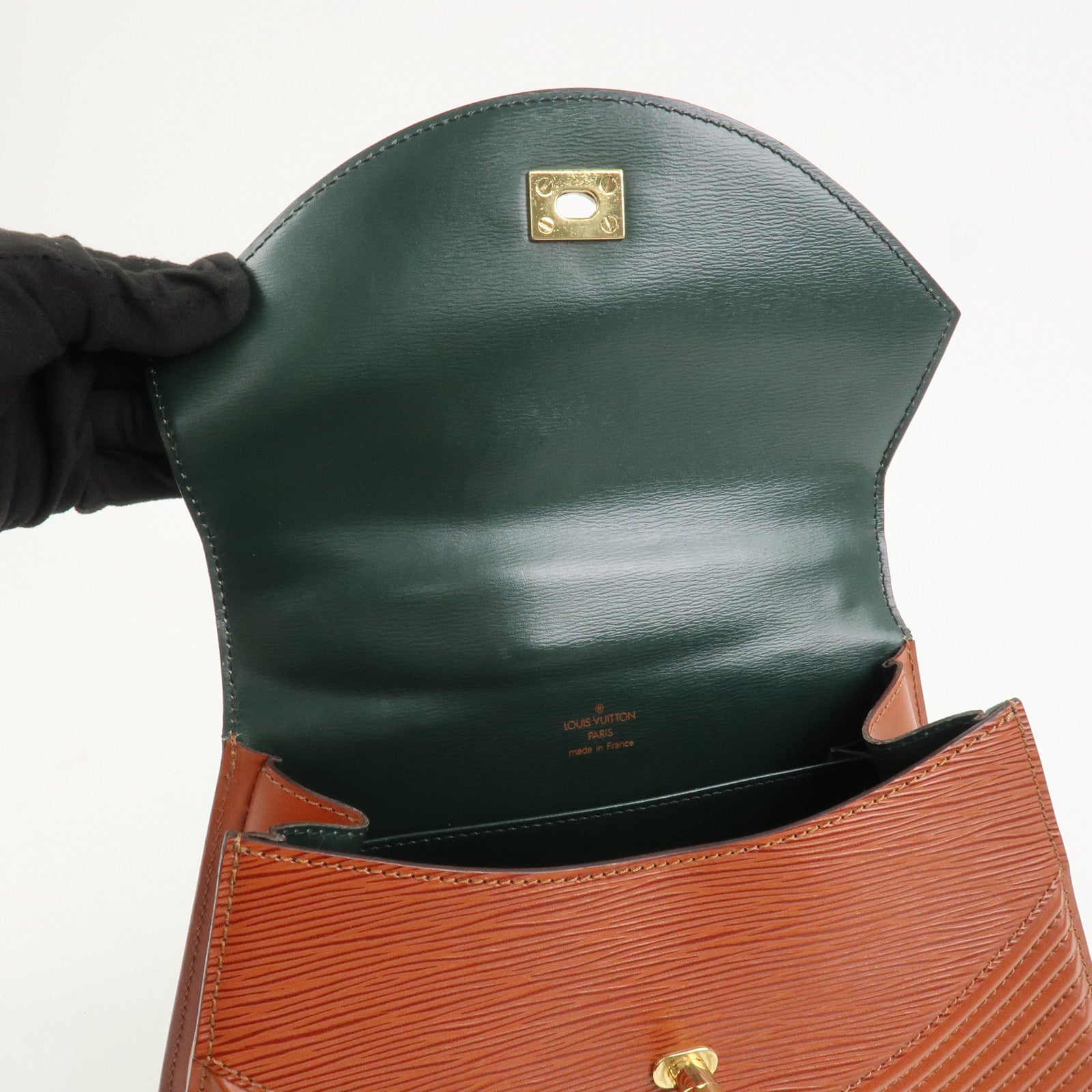 Louis Vuitton Epi Tilsit Shoulder Hand Bag Kenya Brown M52483