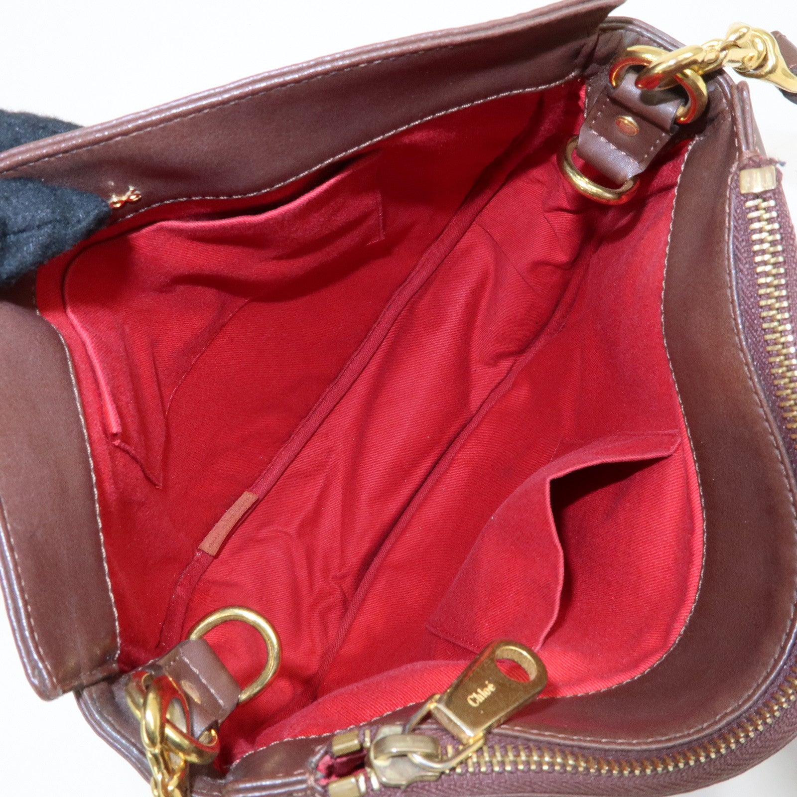 Chloe Eden Leather Shoulder Bag Crossbody Bag Brown