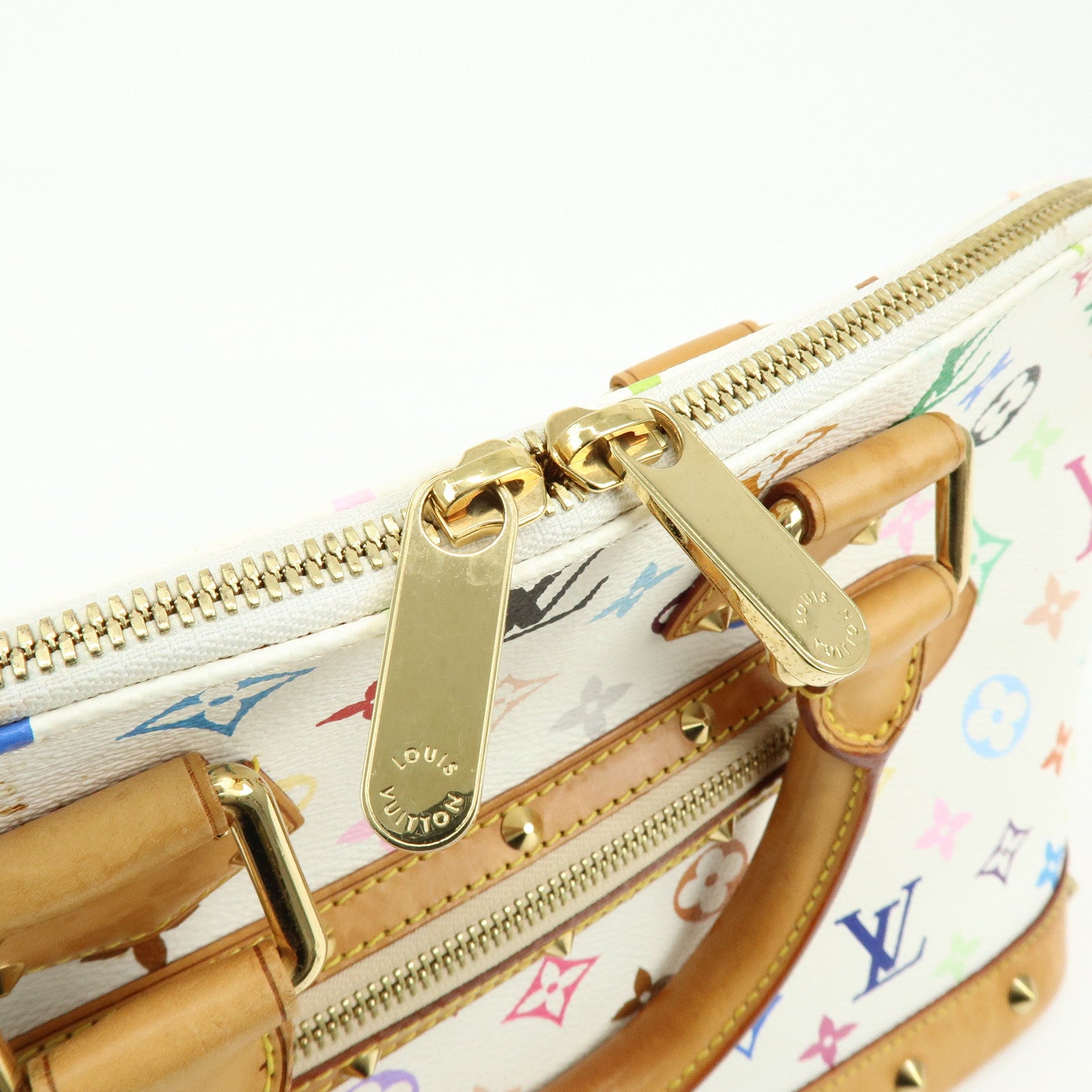 Louis Vuitton Monogram Multicolor Alma PM Hand Bag Blanc M92647
