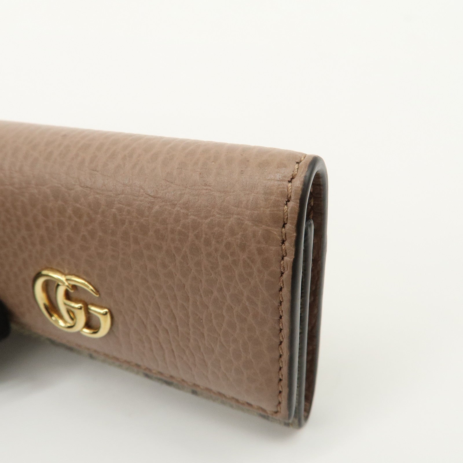 GUCCI GG Marmont GG Supreme 6 Key Case Key Holder Beige 456118