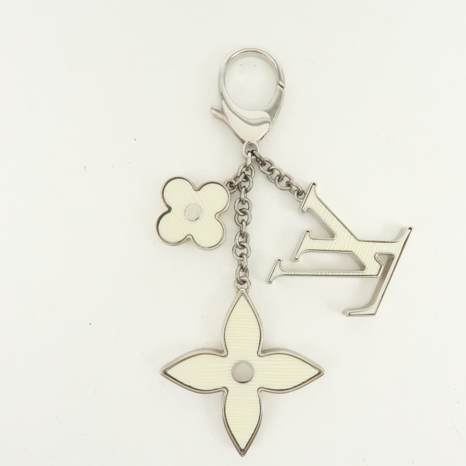 Louis Vuitton Bijoux Sac Fleur de Epi Bag Metal Charm White M65085