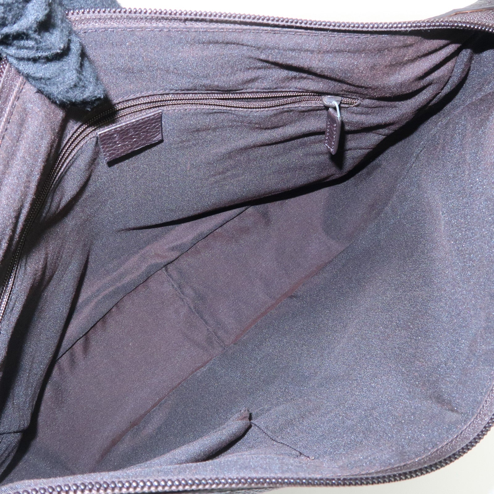 GUCCI Abbey Leather Shoulder Bag Hand Bag Dark Brown 293581 Used