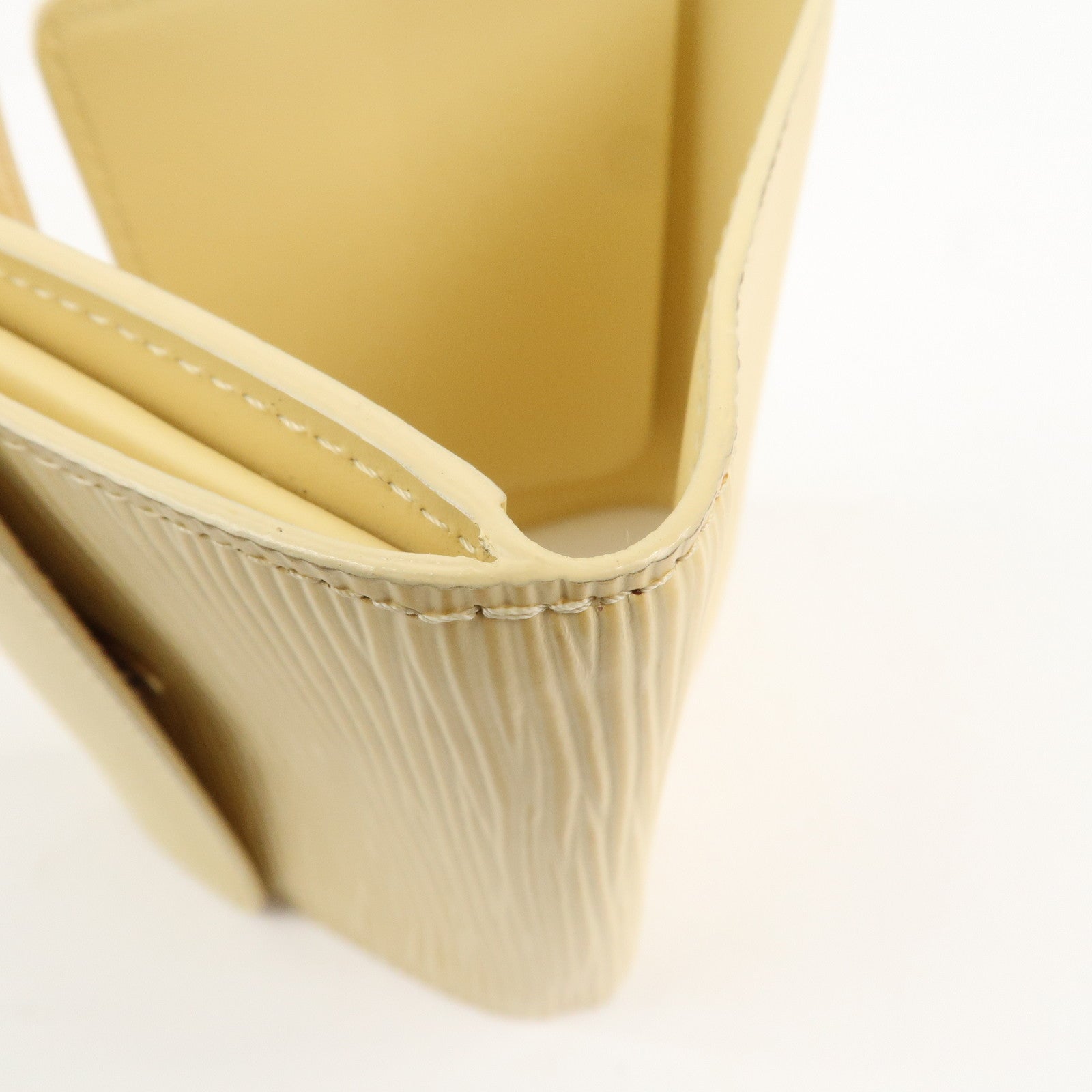 Louis Vuitton Epi Portefeuille Elastic Coin Purse Vanilla M6346A
