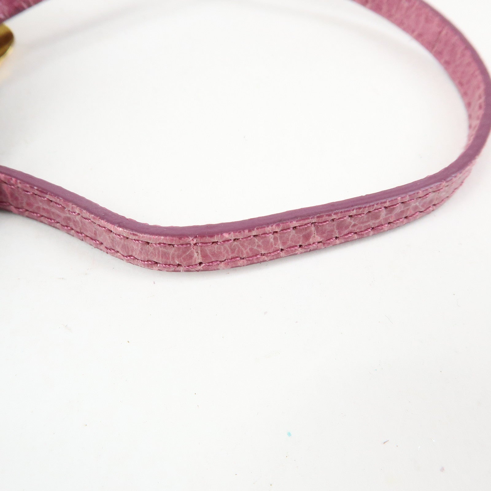 MIU MIU Logo Embossed Leather Clutch Bag Wristlet Bag Purple
