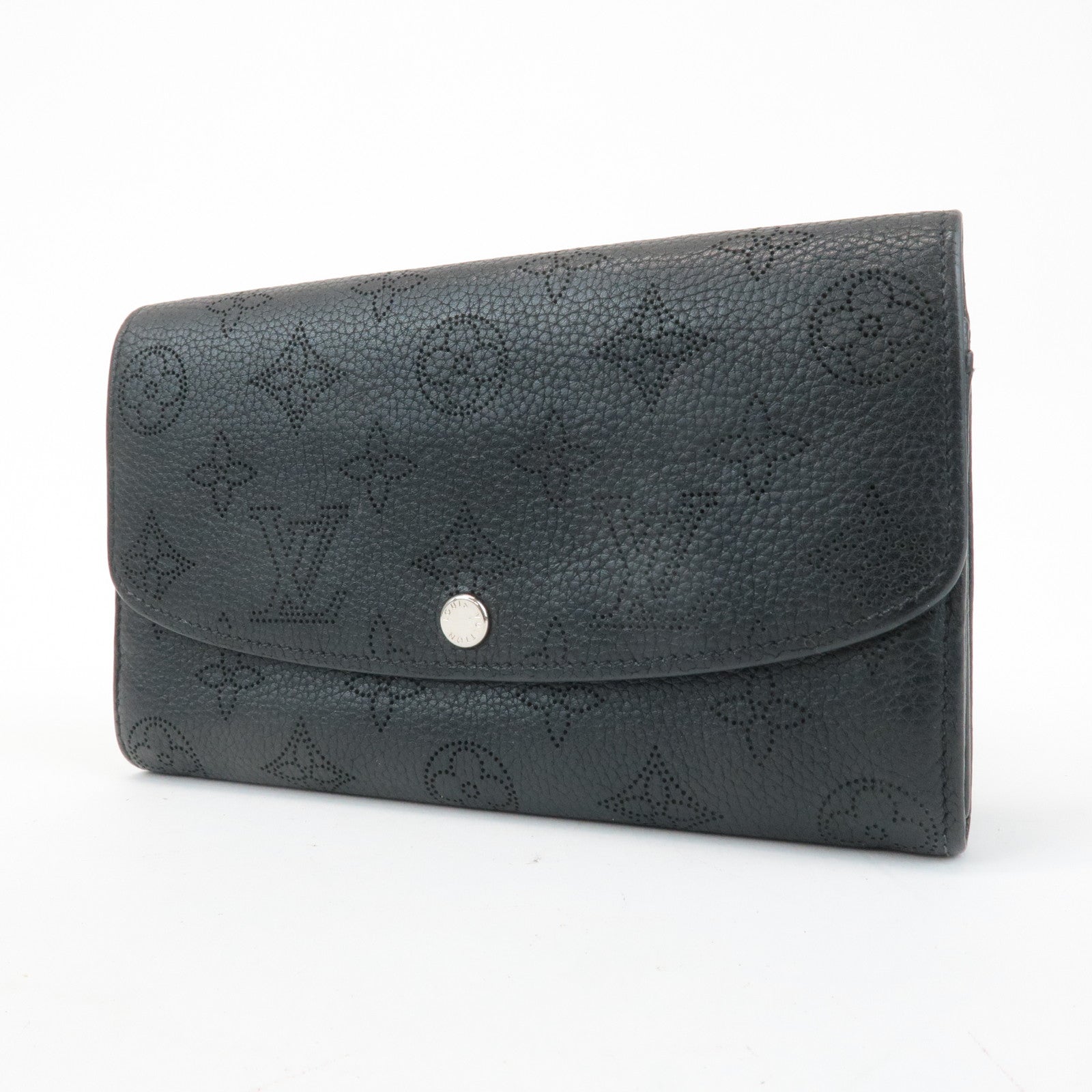 Louis Vuitton Monogram Mahina Portefeuille Iris Wallet Noir M60143 Used