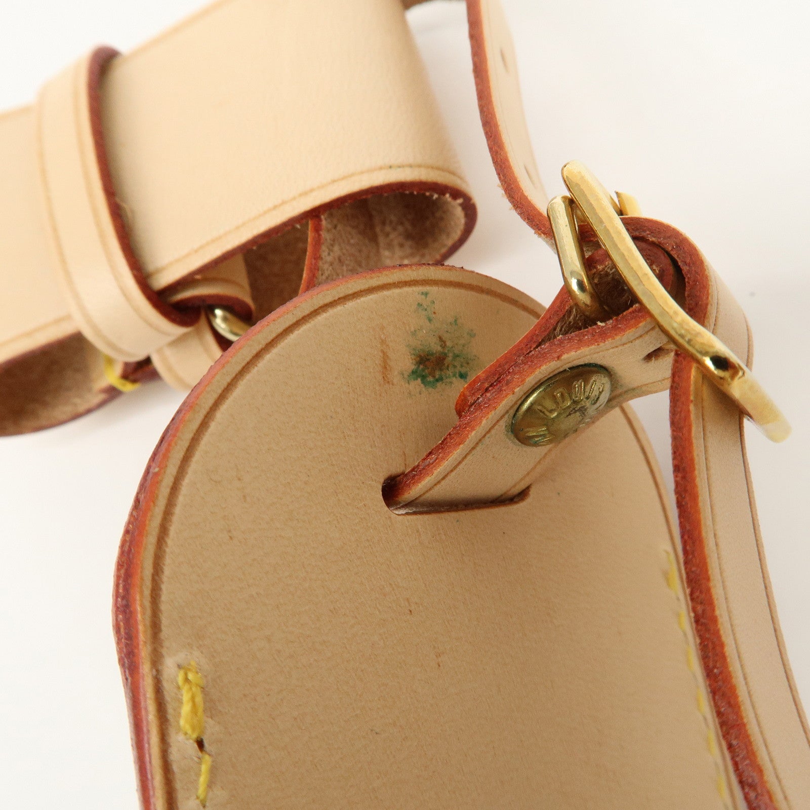 Louis Vuitton Set of 10 Leather Name Tag & Poignet Natural Used