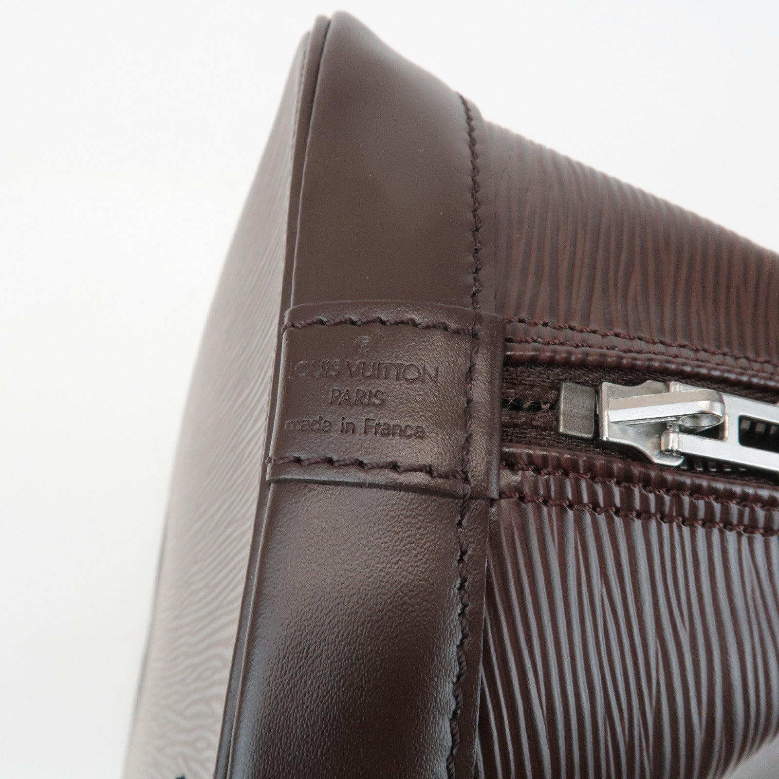 Louis Vuitton Epi Leather Alma PM Hand Bag Mocha Brown M5214D Used