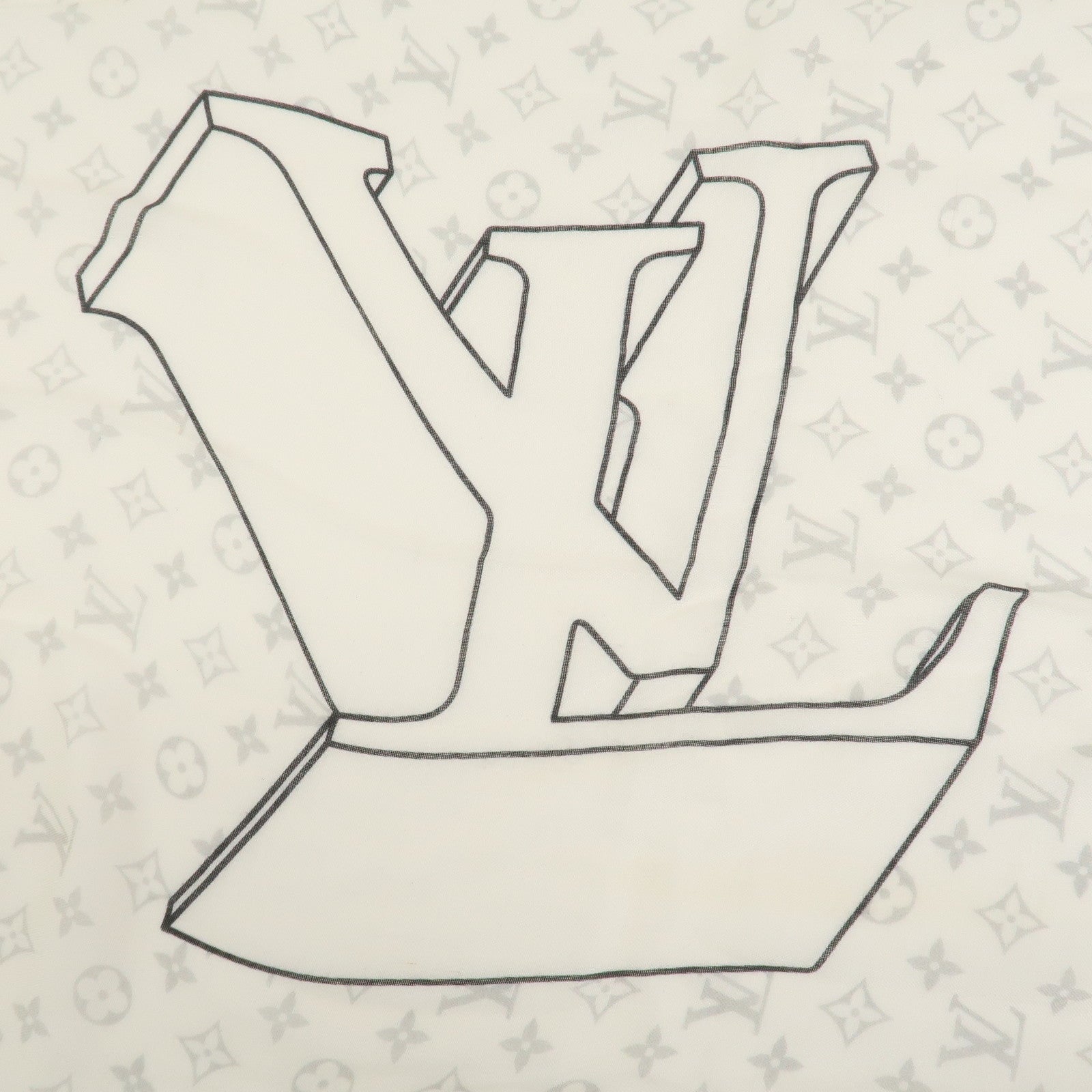 Louis Vuitton Etolloe LV Rainbow Cashmere Silk Scarf White MP2316