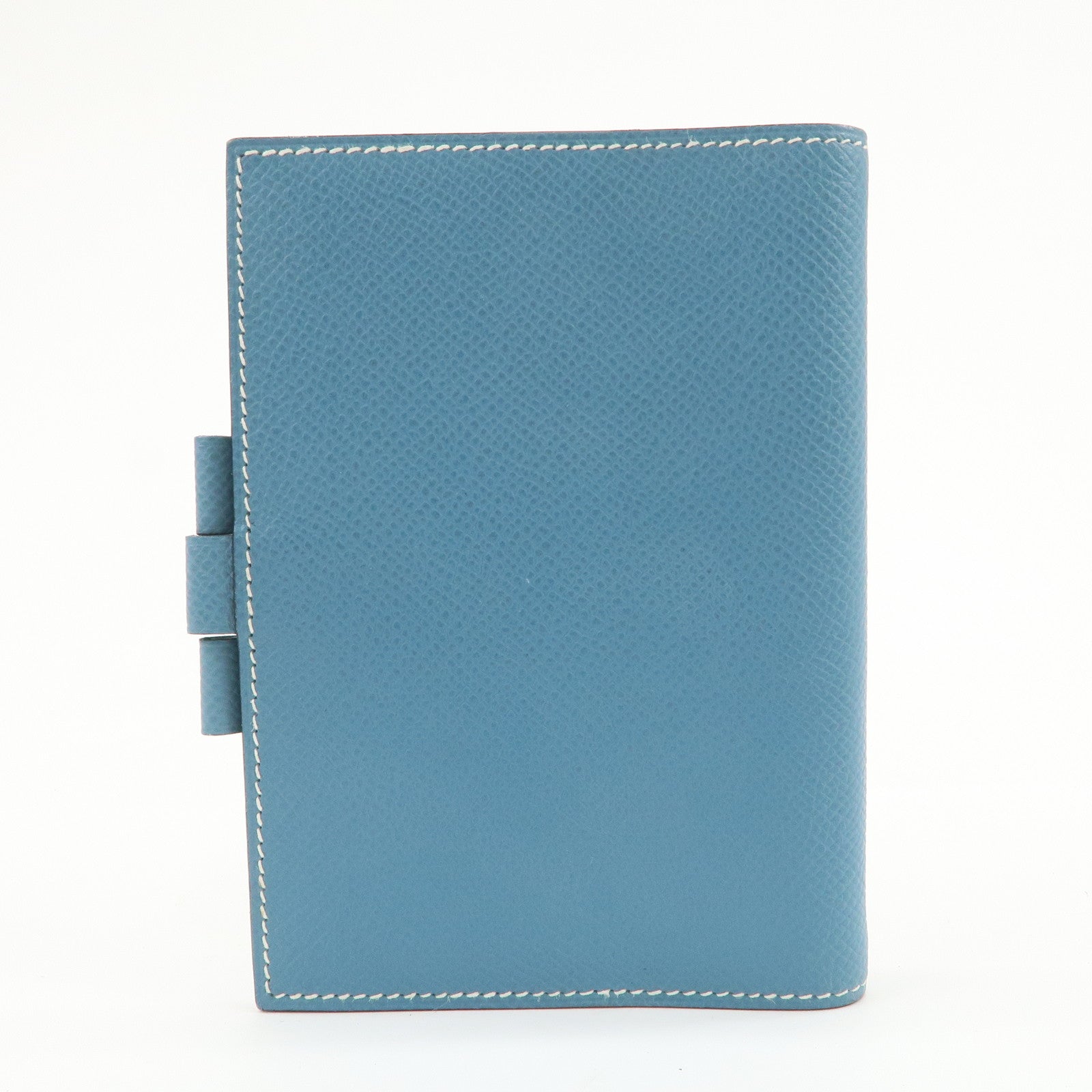 HERMES Agenda PM Veau Epsom Planner Cover □L Stamped Light Blue