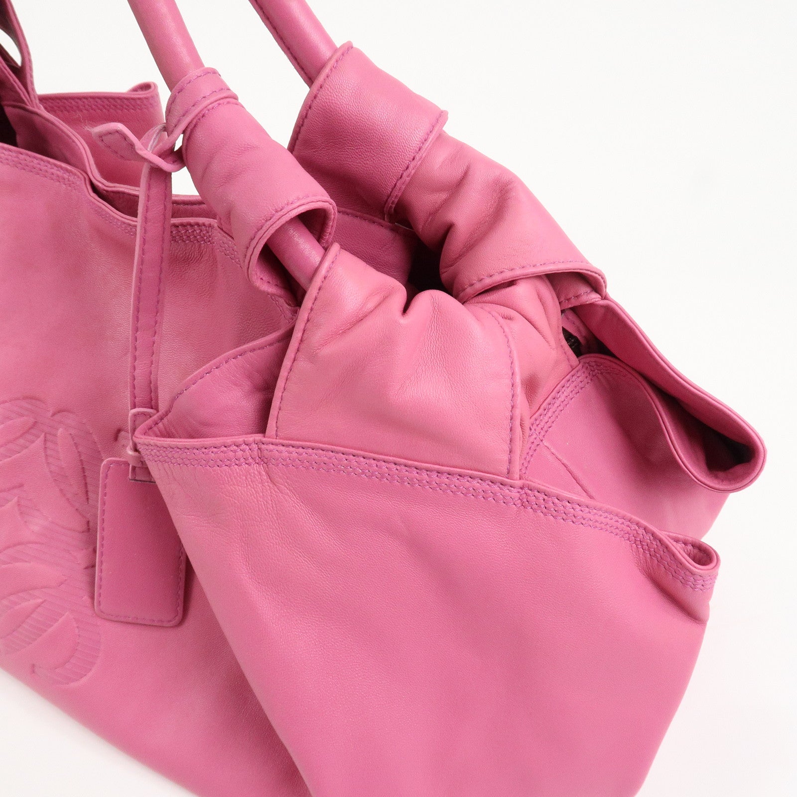 LOEWE Anagram Nappa Aire Leather Hand Bag Shoulder Bag Pink