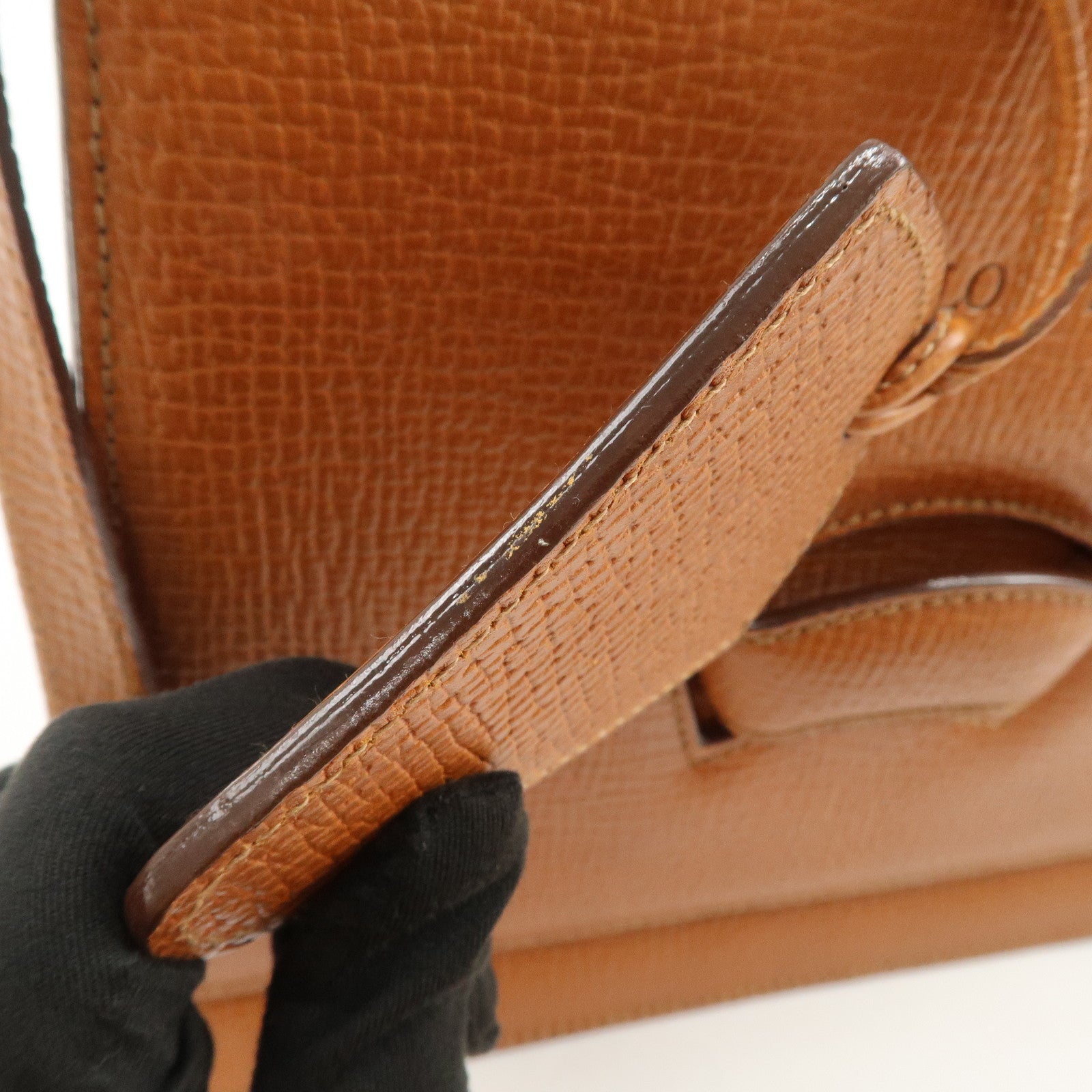 LOEWE Anagram Barcelona 2WAY Bag Shoulder Bag Hand Bag Brown