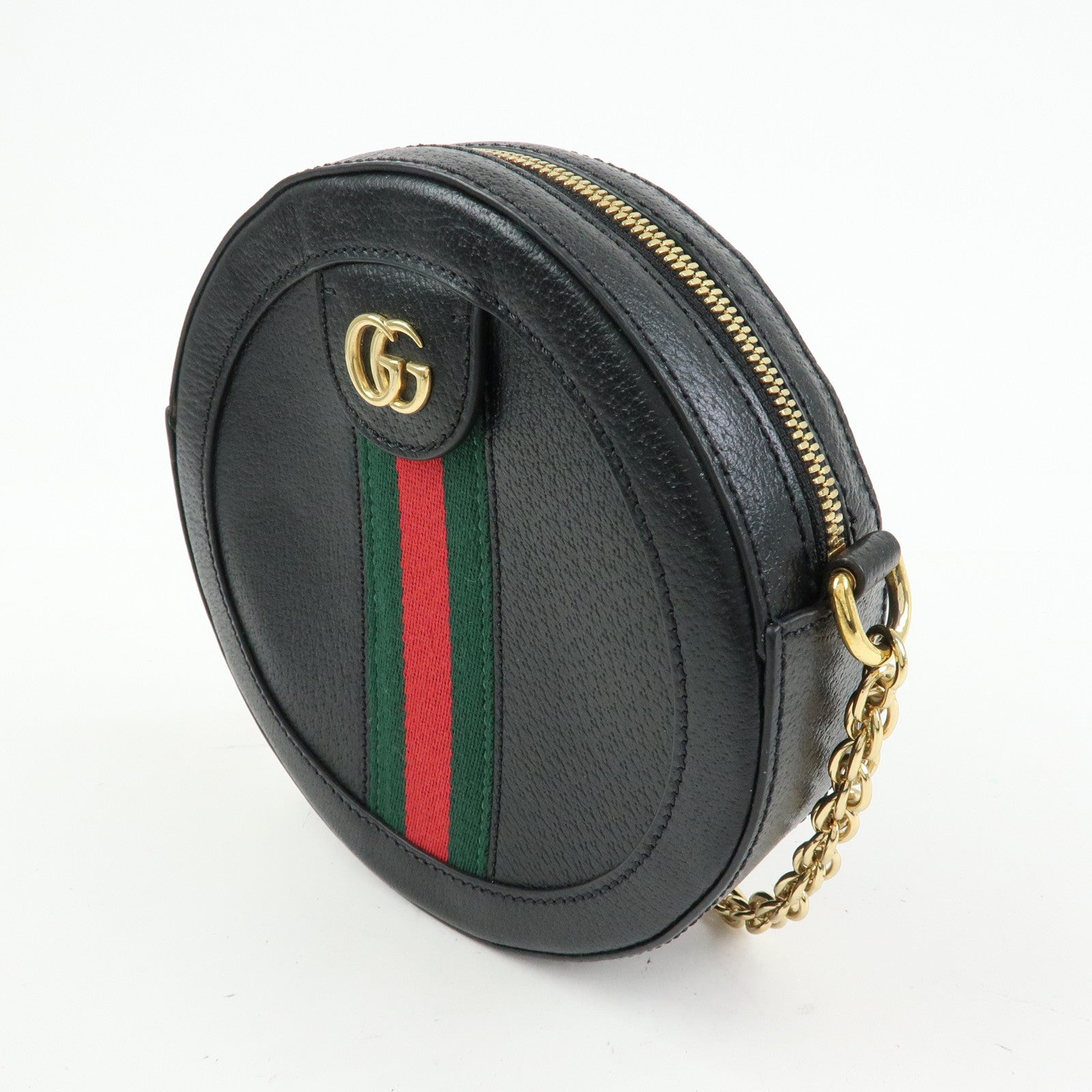 GUCCI Ophidia Sherry Mini Round Chain Shoulder Crossbody Bag 550618