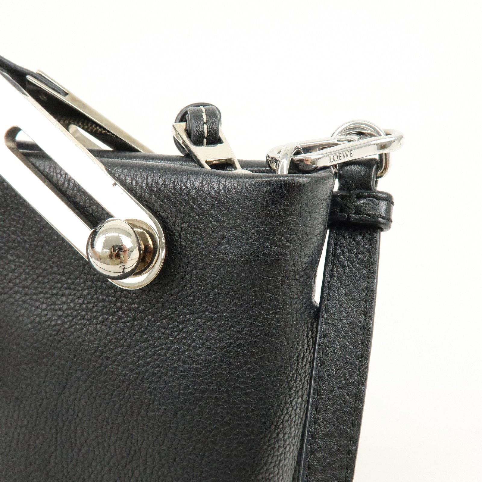 LOEWE Anagram Missy Small Calf Leather 2Way Bag Shoulder Bag Black