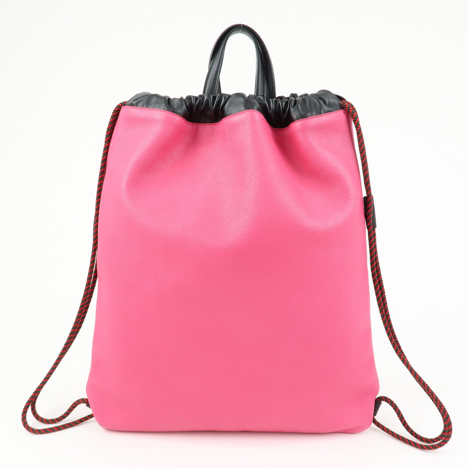 GUCCI Interlocking G Sherry Leather 2Way Bag Backpack Pink 494053