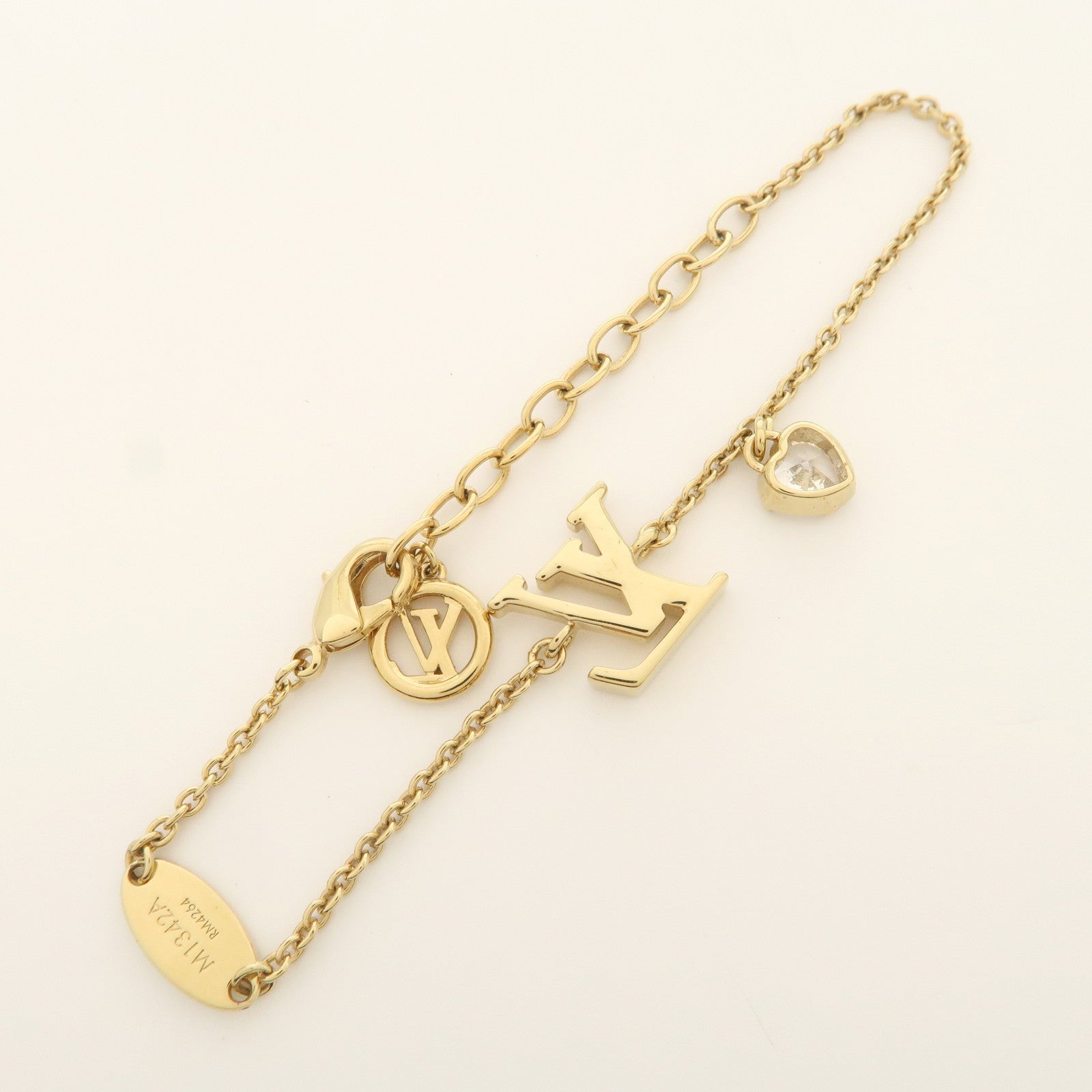 Louis Vuitton LV Bracelet Metal Strass Bracelet Gold M1342A