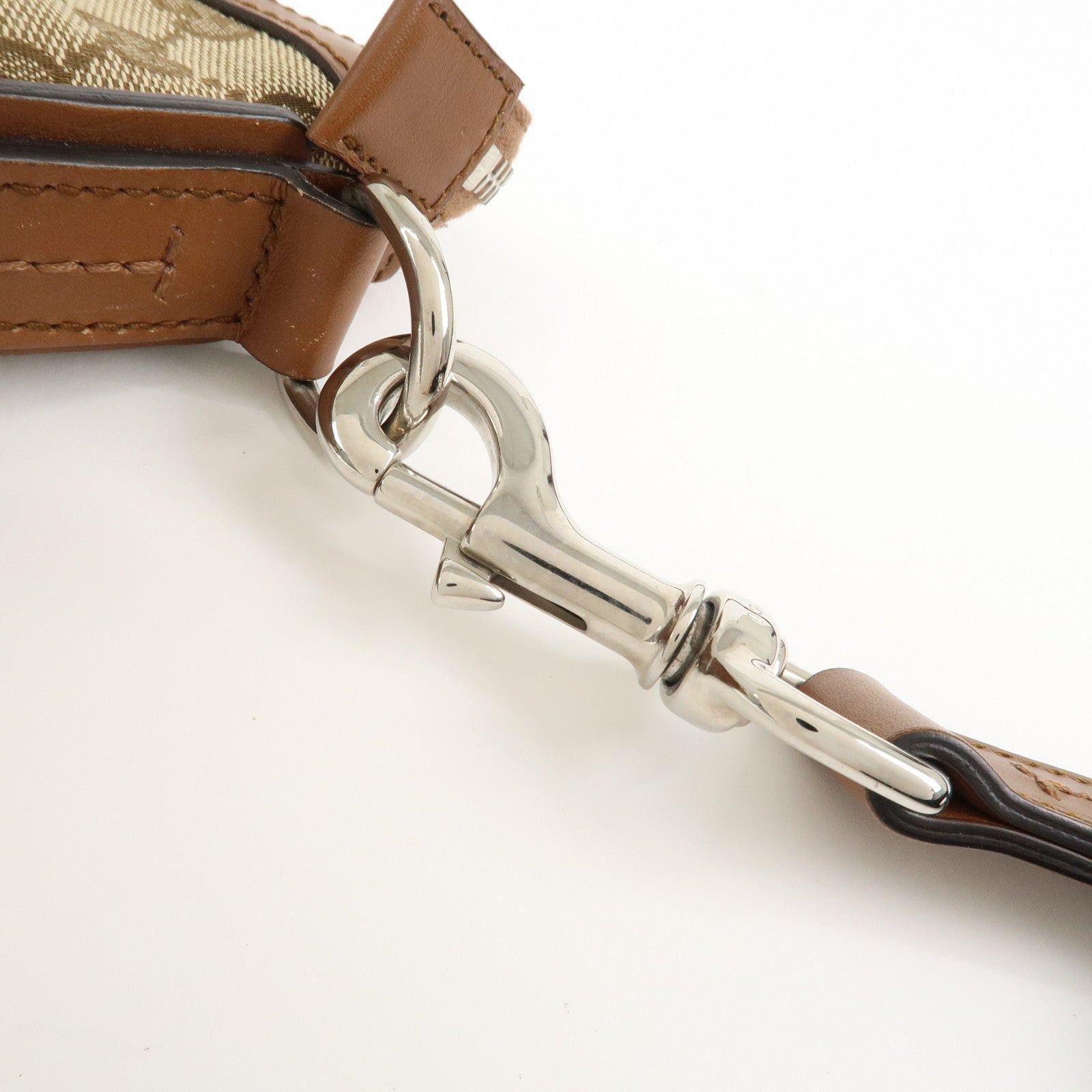 GUCCI Sherry GG Canvas Leather Shoulder Bag Beige Brown 353399