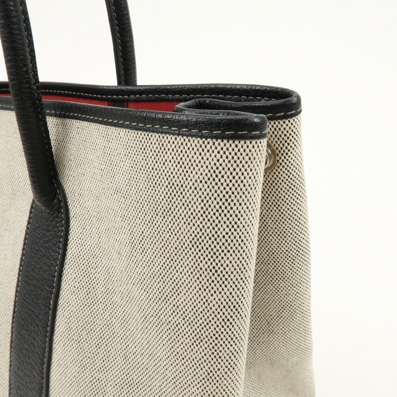 HERMES Toile H Garden Party PM Tote Bag Christmas Limited Black