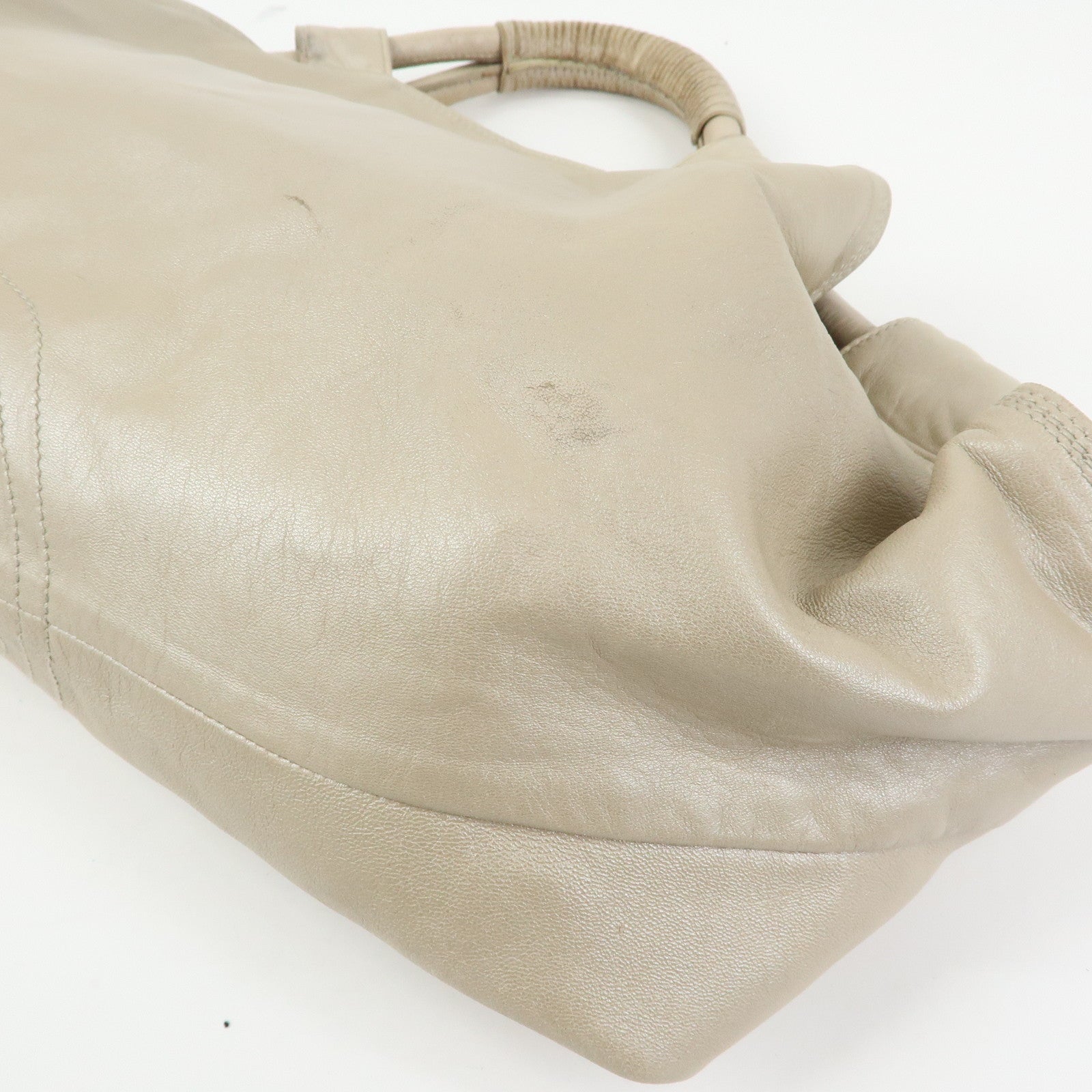 LOEWE Anagram Nappa Aire Leather Hand Bag Shoulder Bag Beige