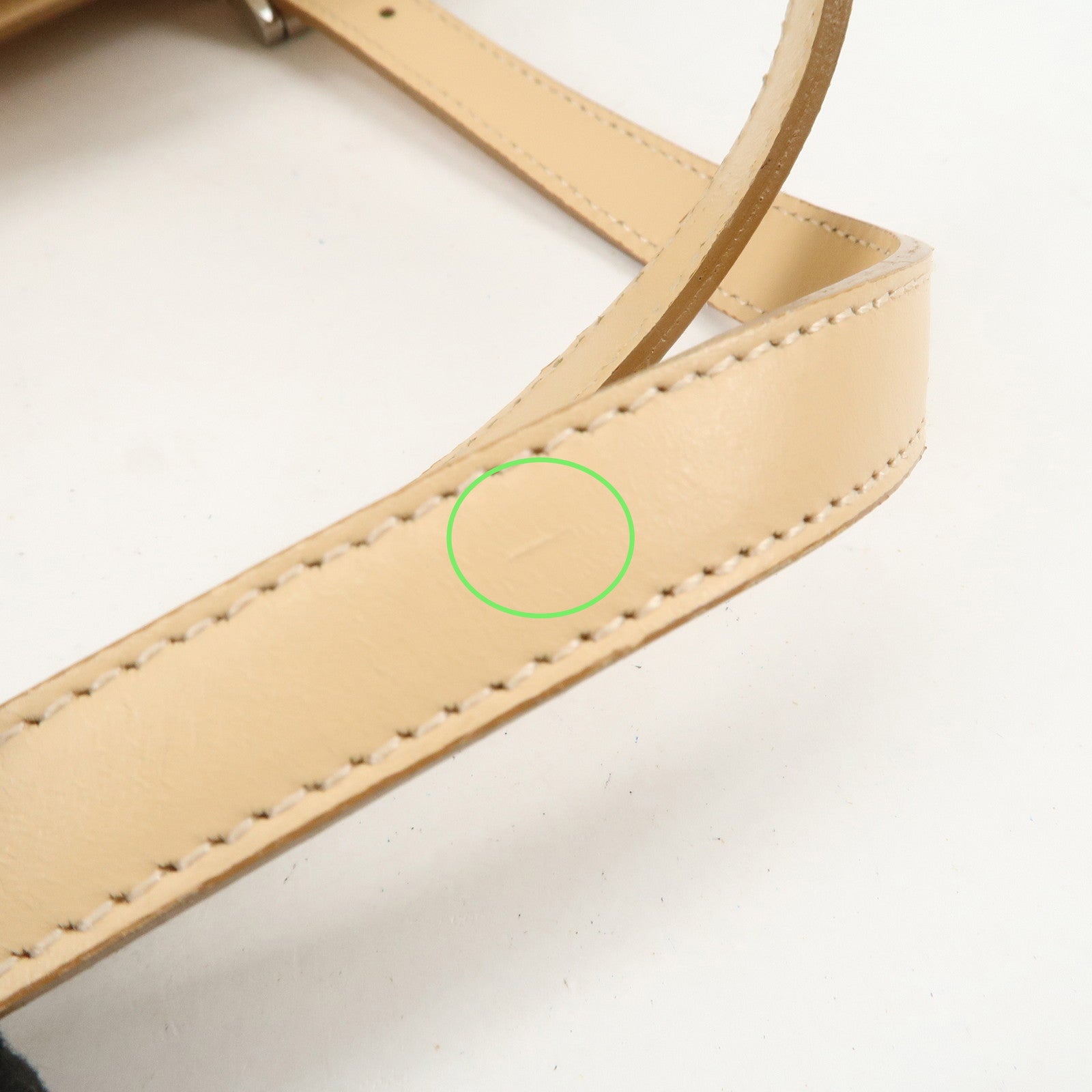 BURBERRY Cotton Leather Tote Bag Hand Bag Natural Beige