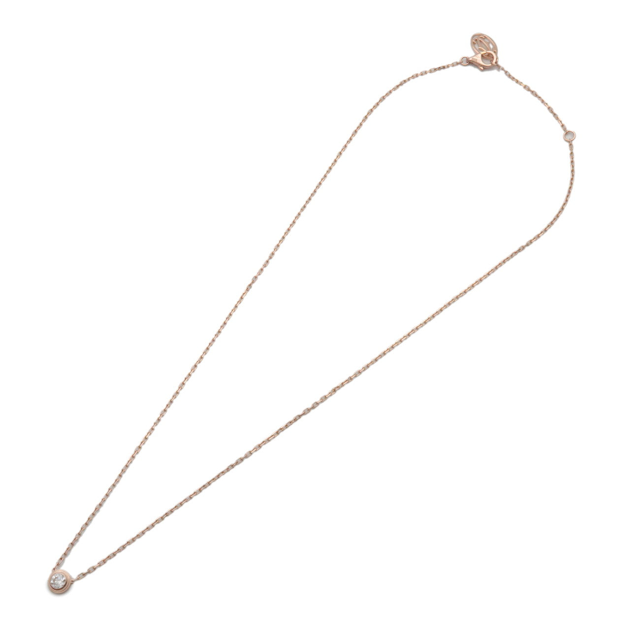 Cartier D'amour Necklace LM 1P Diamond K18 750YG Rose Gold