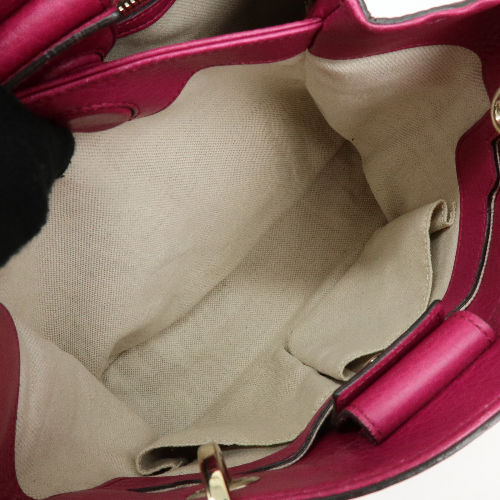 GUCCI Bamboo Leather 2Way Bag Hand Bag Shoulder Bag Pink 336032