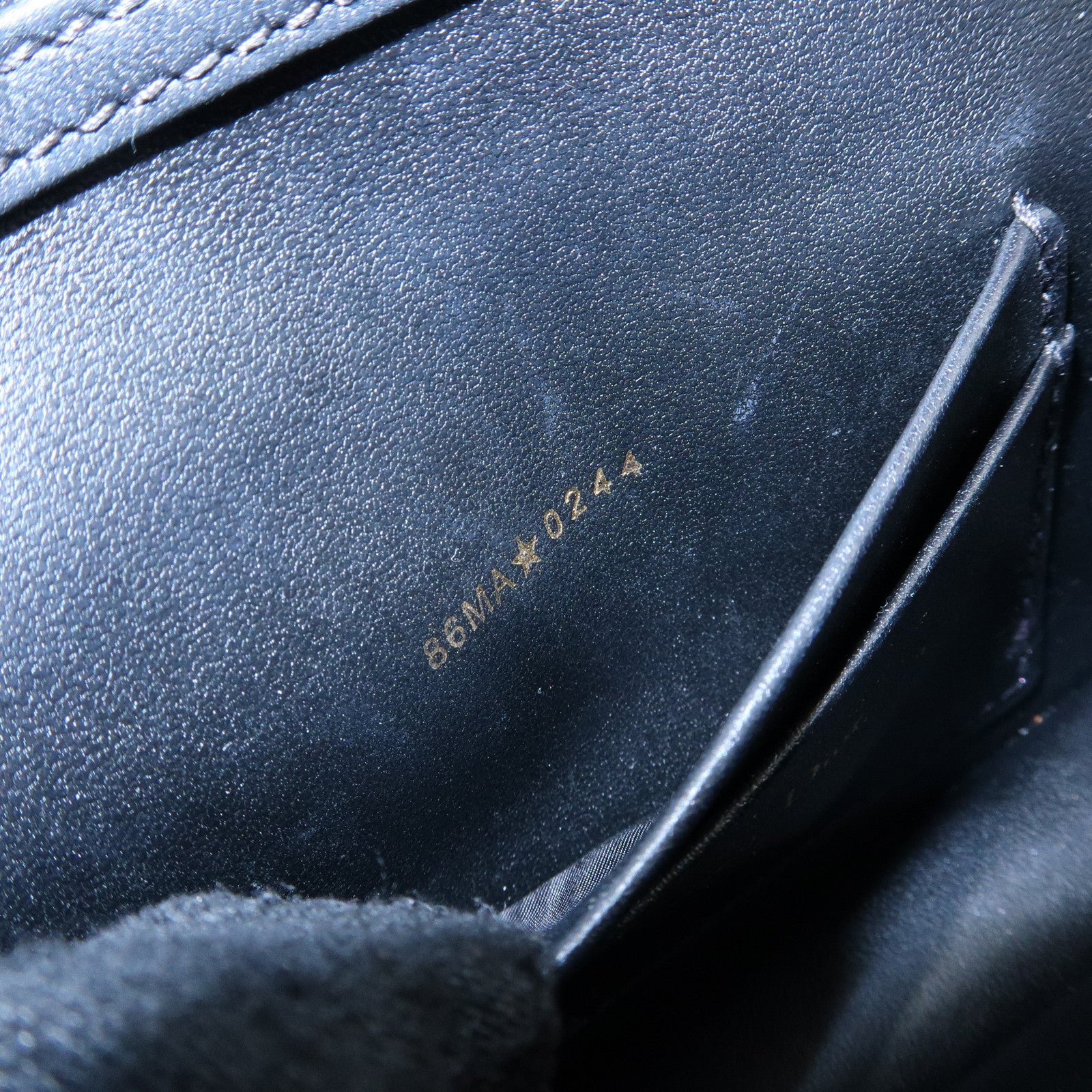 Christian Dior Canage My Dior Lamb Skin Dior Talk Phone Bag Black