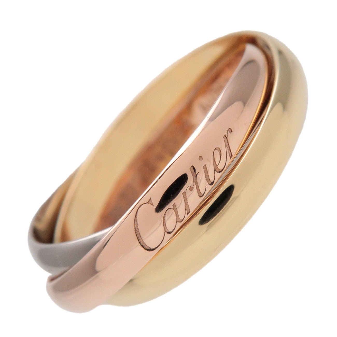 Cartier Trinity Ring SM #48 K18 750YG/WG/PG # US5 EU48