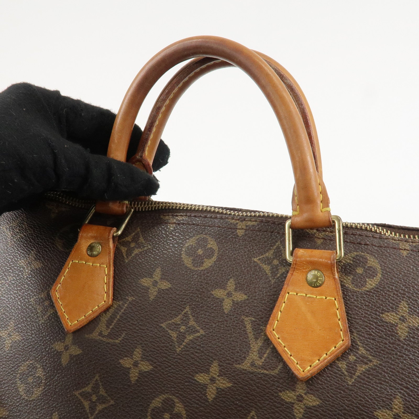 Louis Vuitton Monogram Speedy 30 Boston Bag Hand Bag Brown M41526 Used