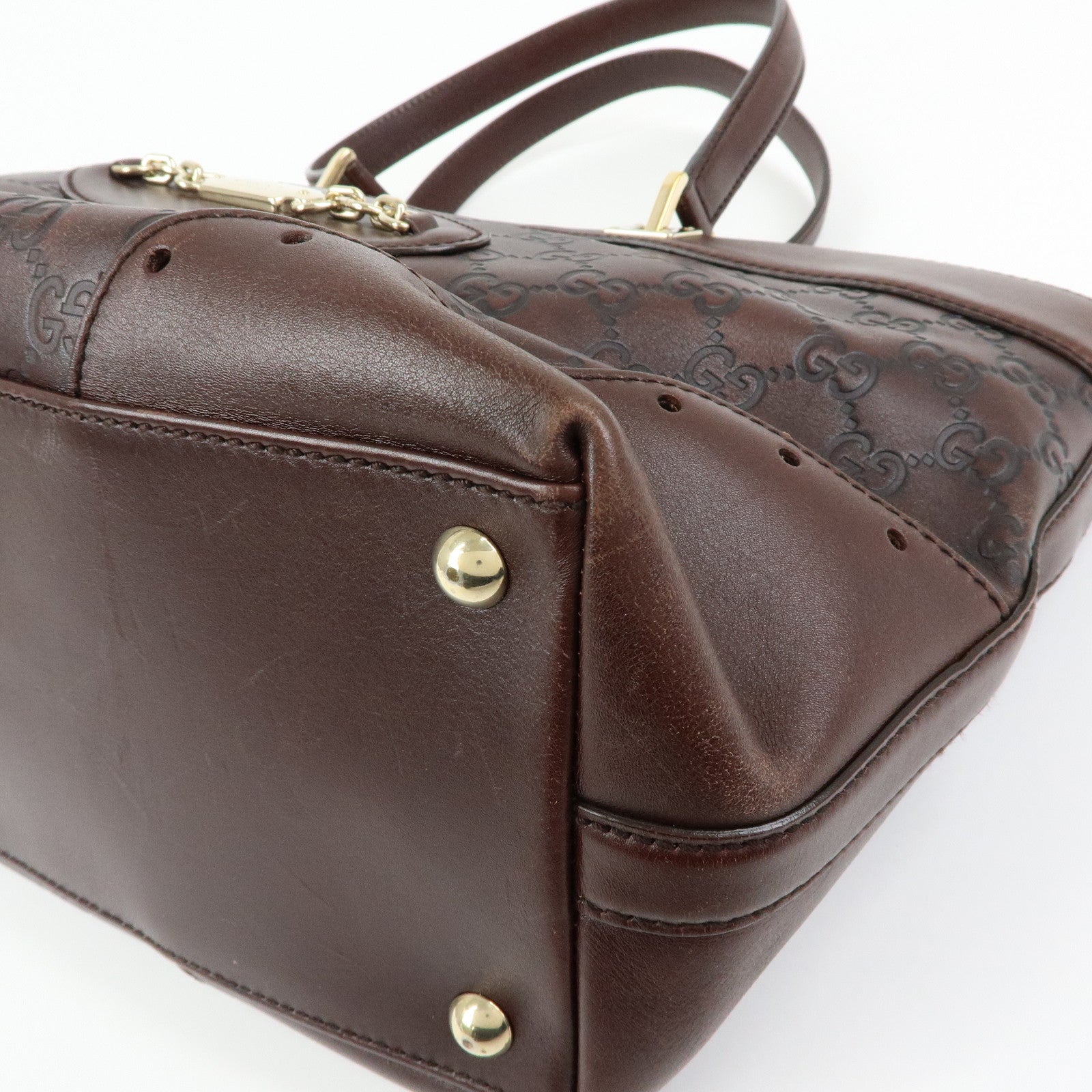 GUCCI Guccissima Leather Tote Bag Hand Bag Brown 145993