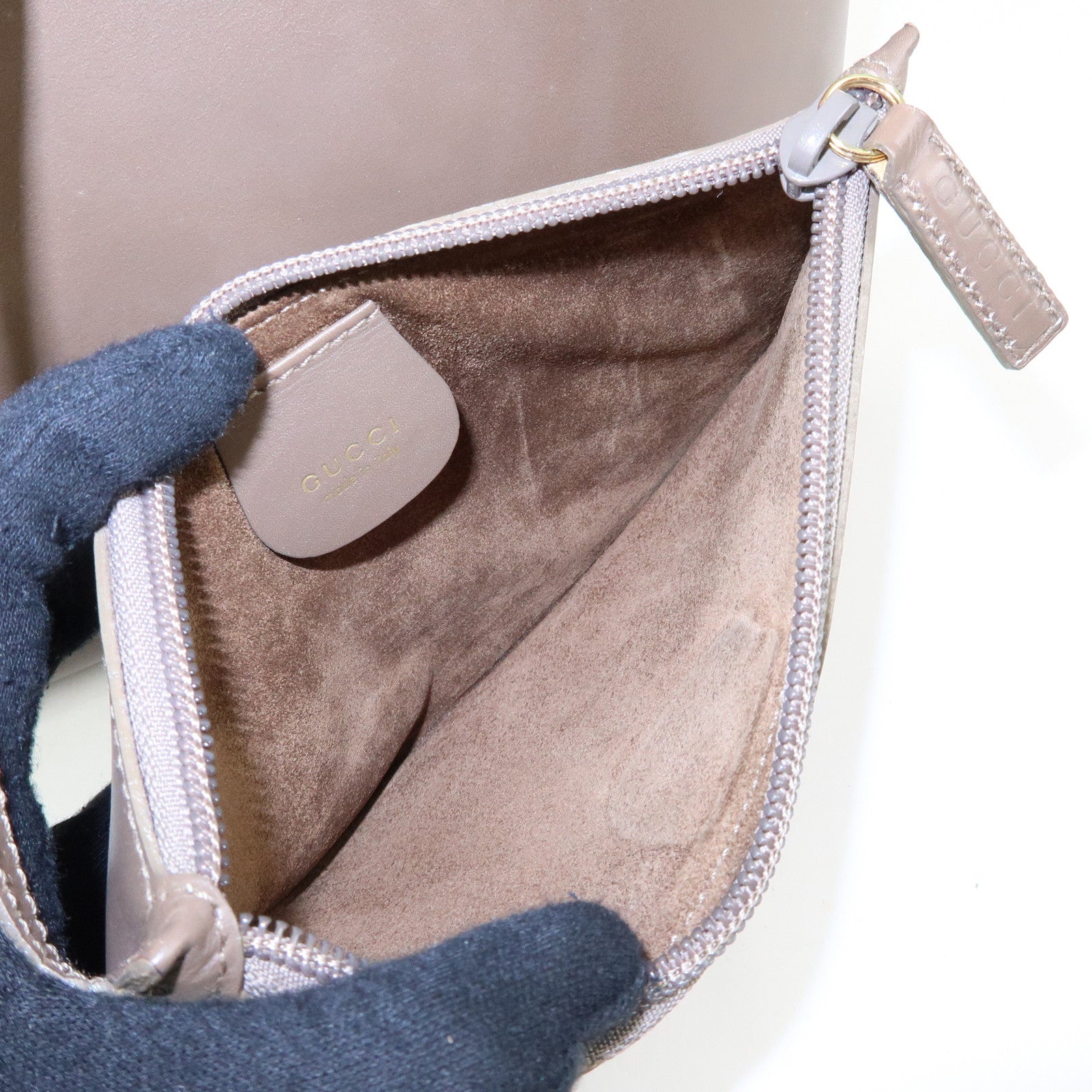 GUCCI Bamboo Leather Shoulder Bag Hand Bag Brown 001・2058・1883・0
