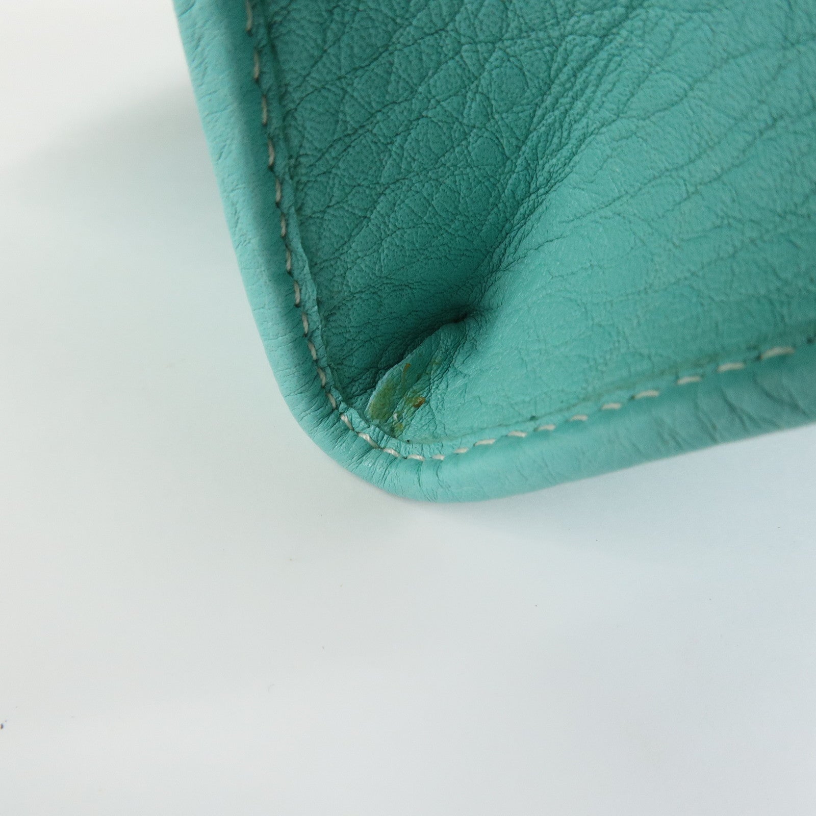 Tiffany & Co Leather Compact Bi-fold Wallet Tiffany Light Blue