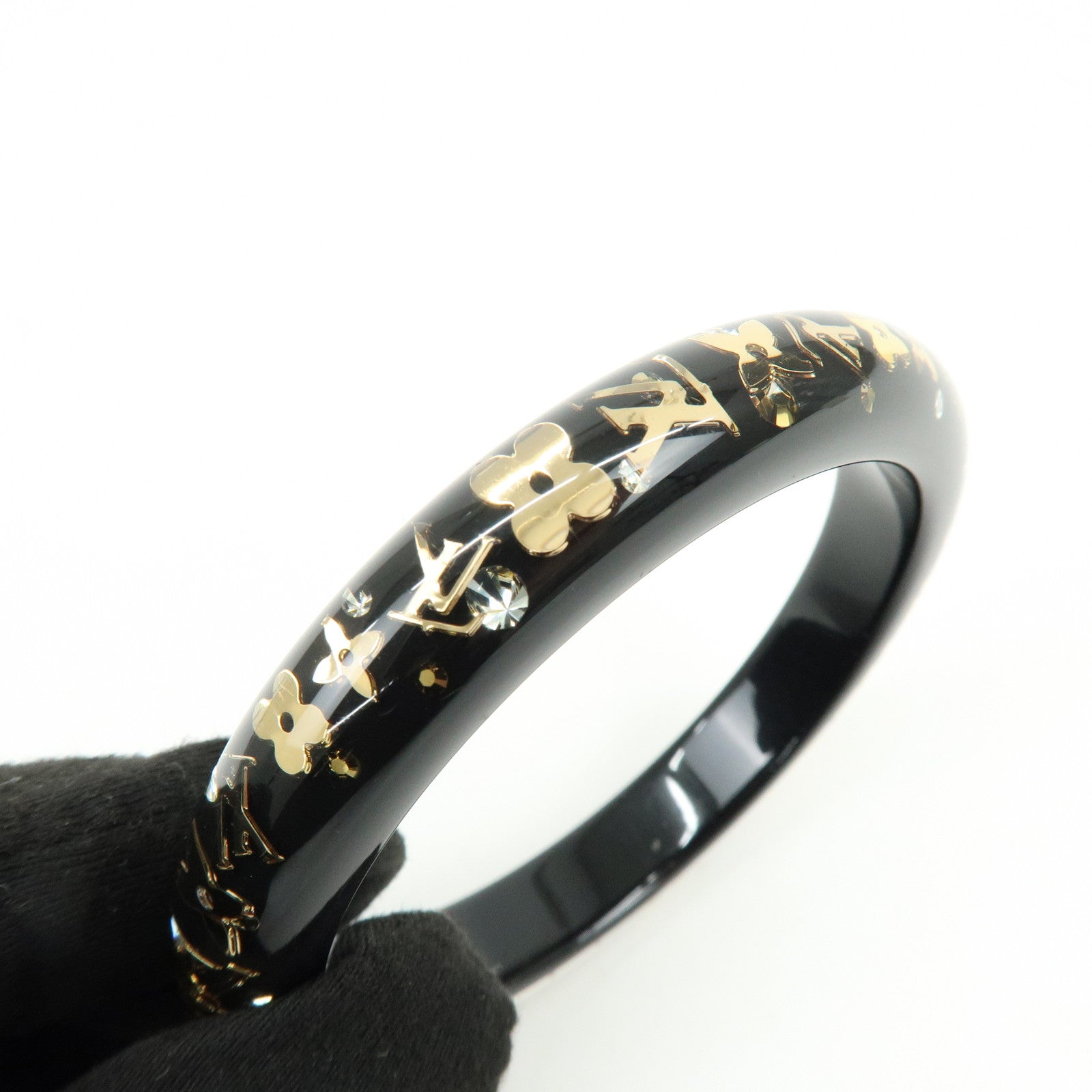 Louis Vuitton Bracelet Inclusion TPM Bangle Black Gold M65300