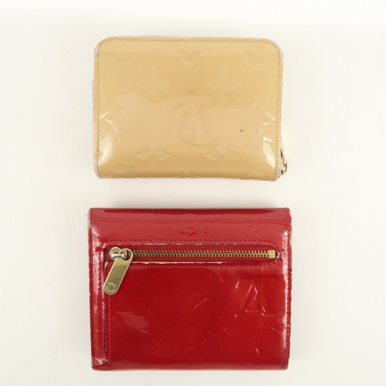 Louis Vuitton Monogram Vernis Leather Set of 2 Wallet M91979/M90203