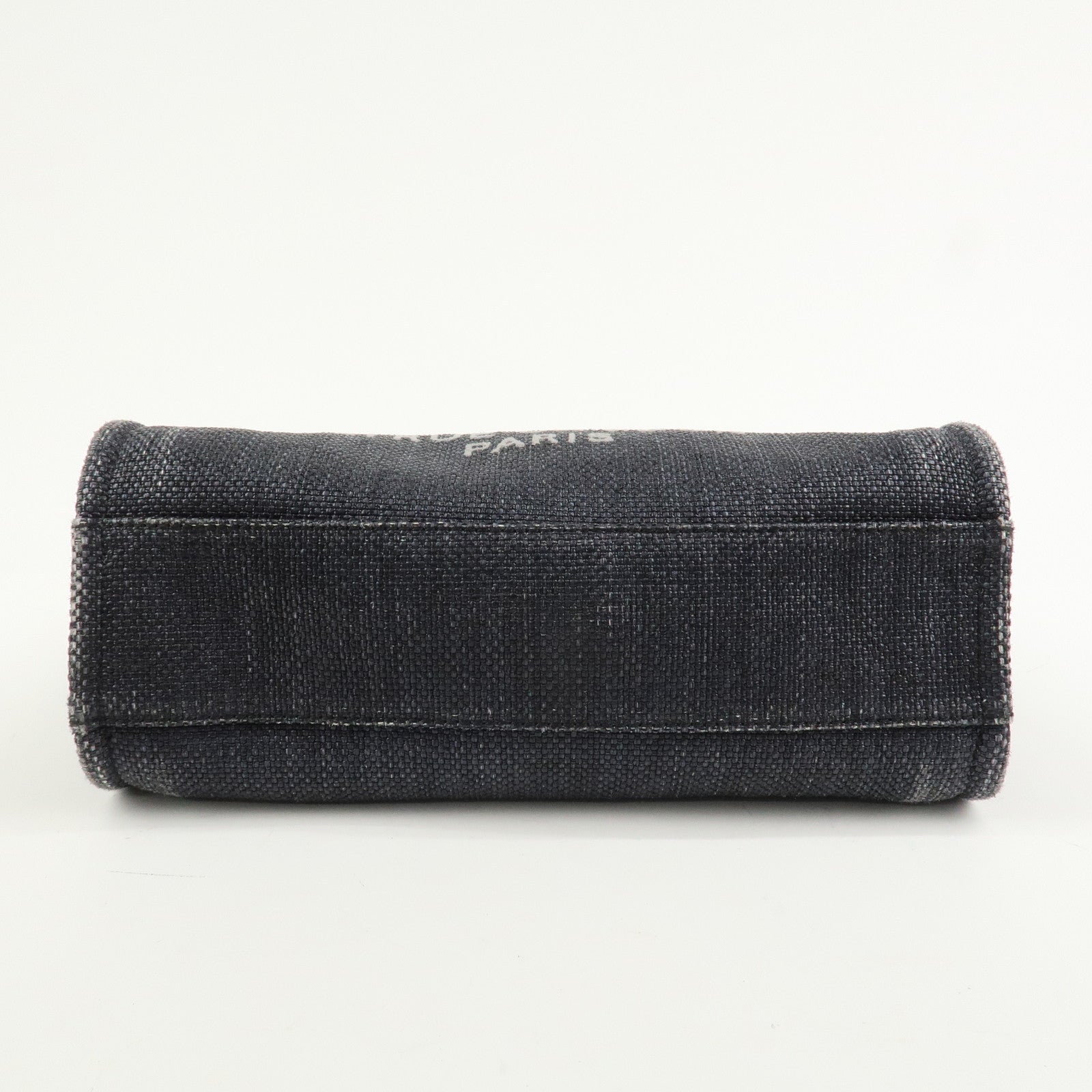 CHANEL Deauville MM Straw Leather Tote Bag Shoulder Bag A67001