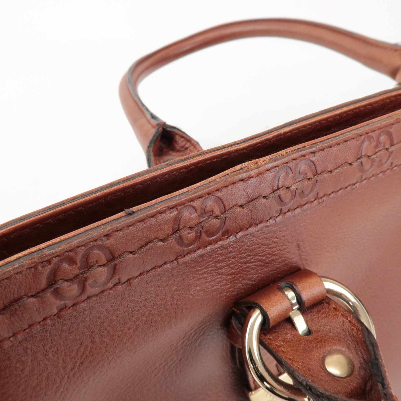 GUCCI Guccissima Leather Tote Bag Hand Bag Brown 181511