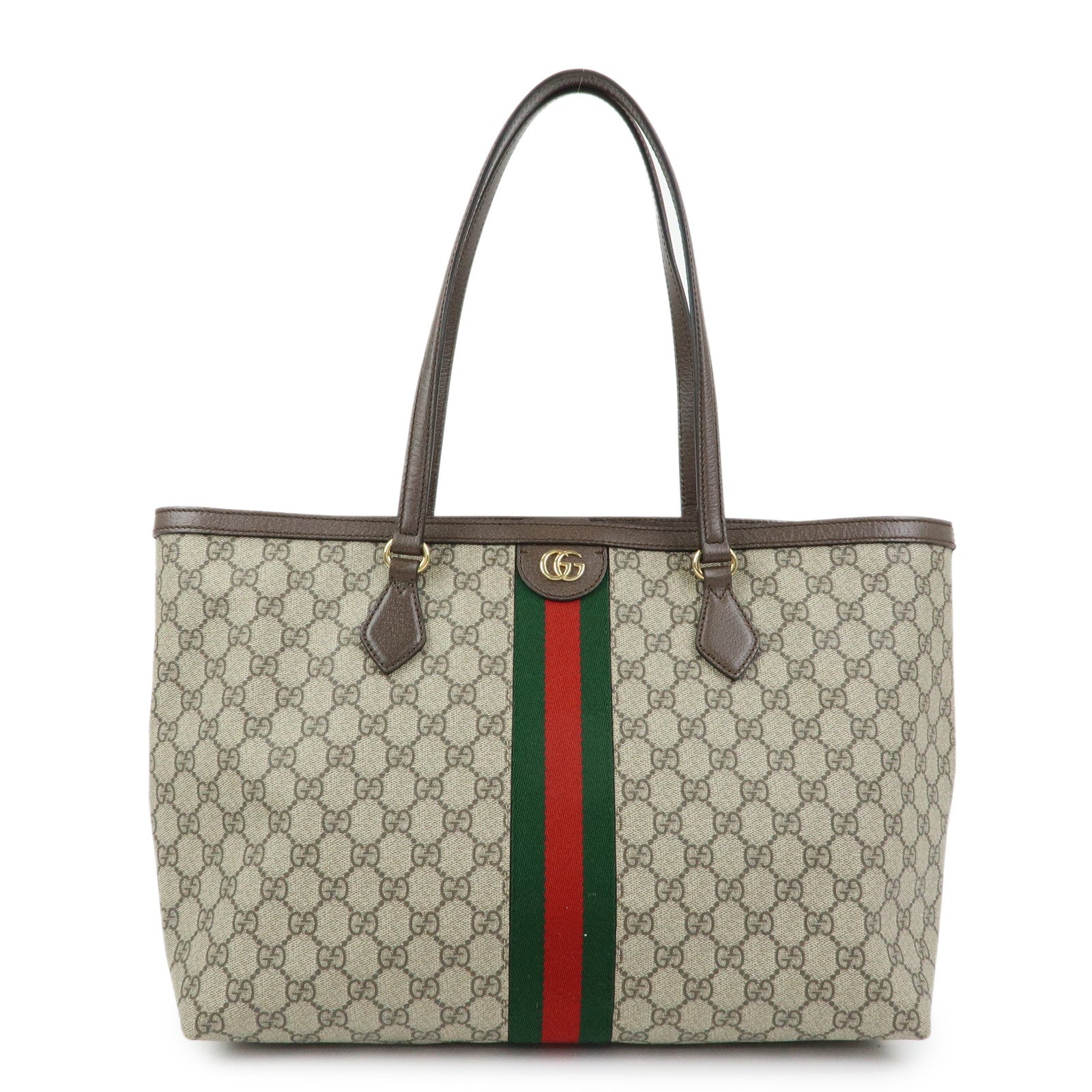GUCCI Ophidia Sherry Medium Tote Shoulder Bag Beige Brown 631685