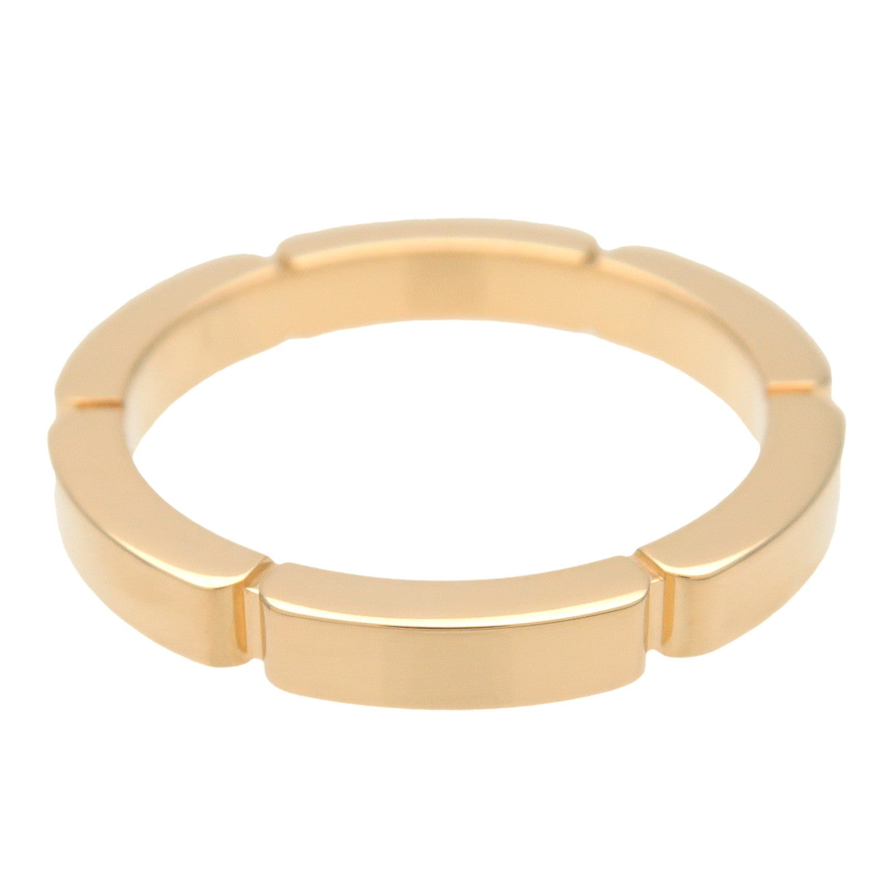 Cartier Maillon Panthere 4P Diamond Ring 750YG #8 Yellow Gold