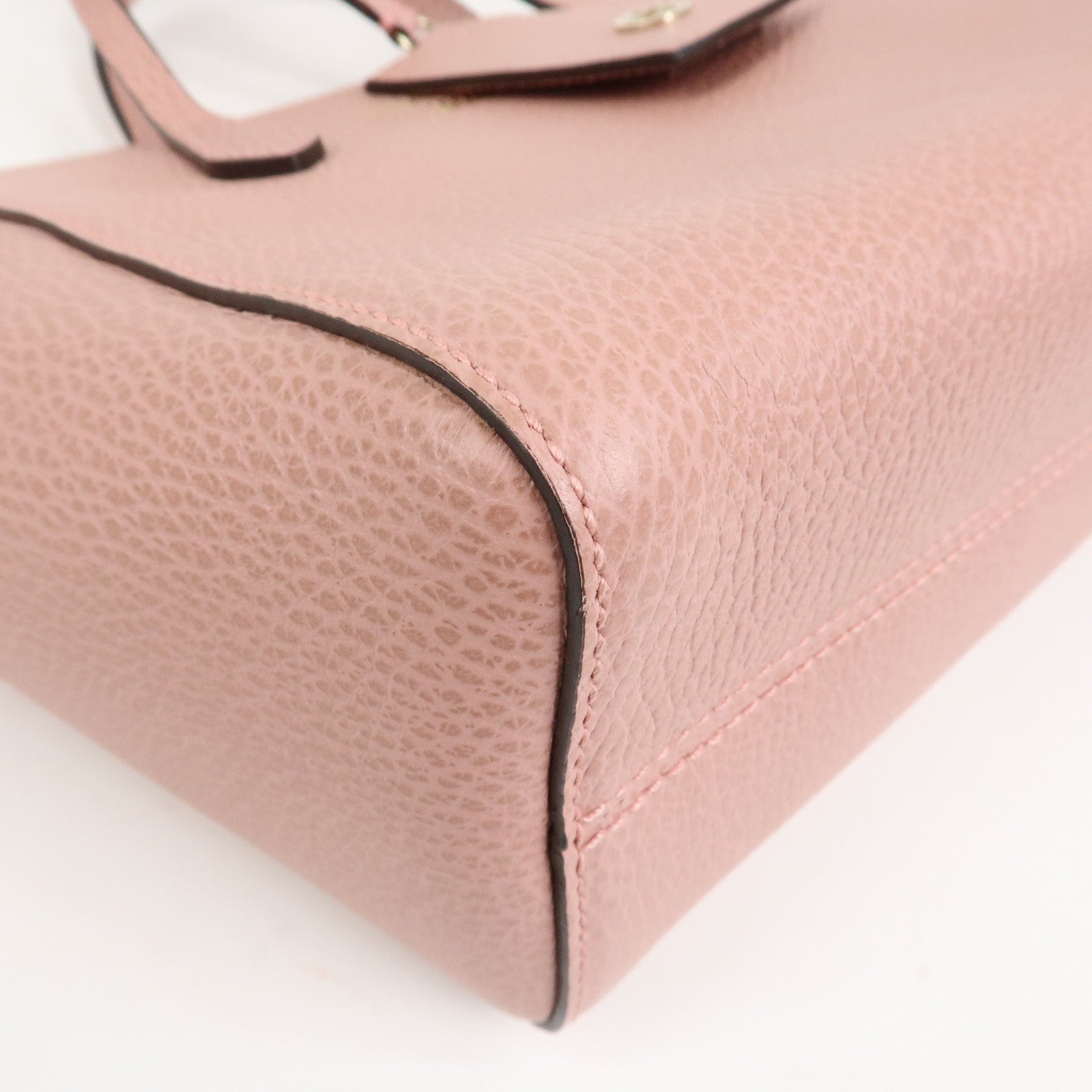 GUCCI Swing Mini GG Marmont 2Way Hand Bag Shoulder Bag Pink 368827