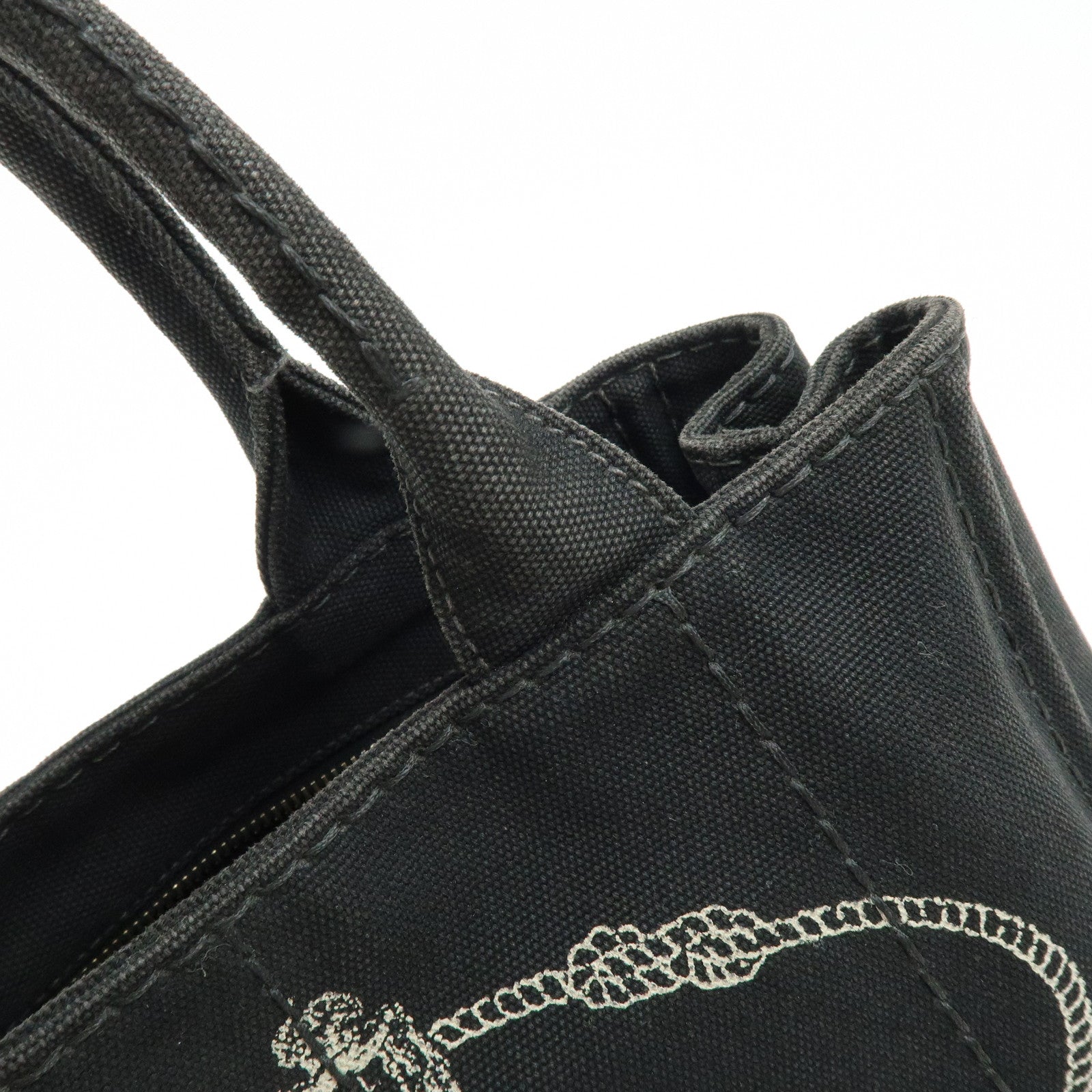 PRADA Triangle Logo Canapa Mini 2Way Hand Shoulder Bag Black B2439G
