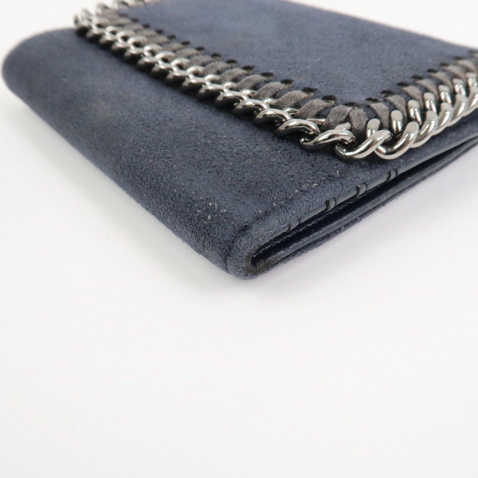STELLA MCCARTNEY Falabella Polyester Small Flap Wallet Navy