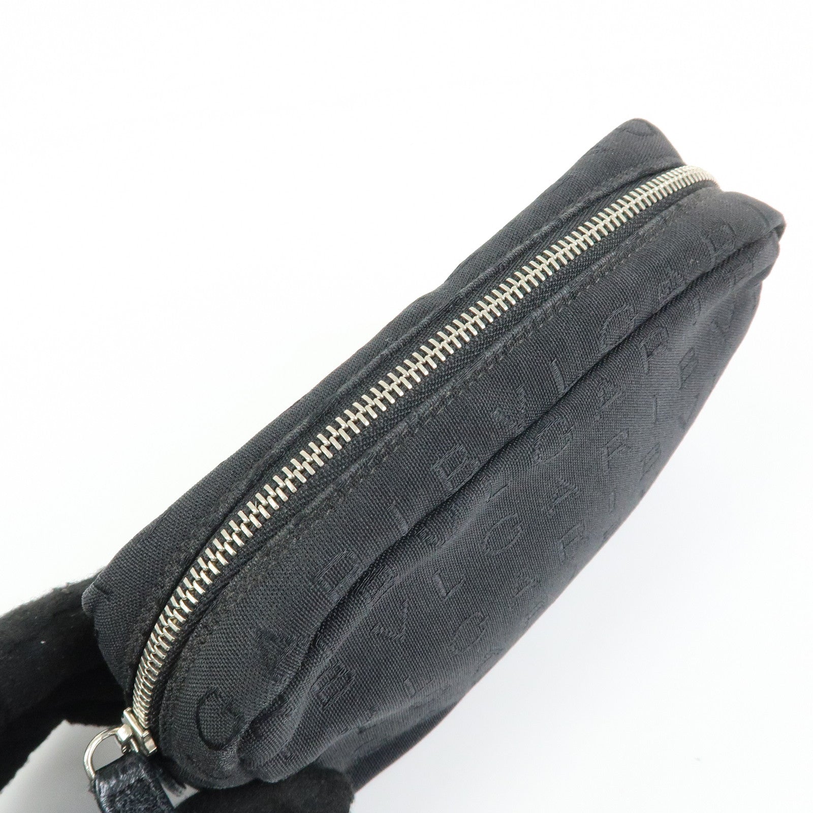BVLGARI Logo Canvas Pouch Cosmetic Pouch Accessary Pouch Black