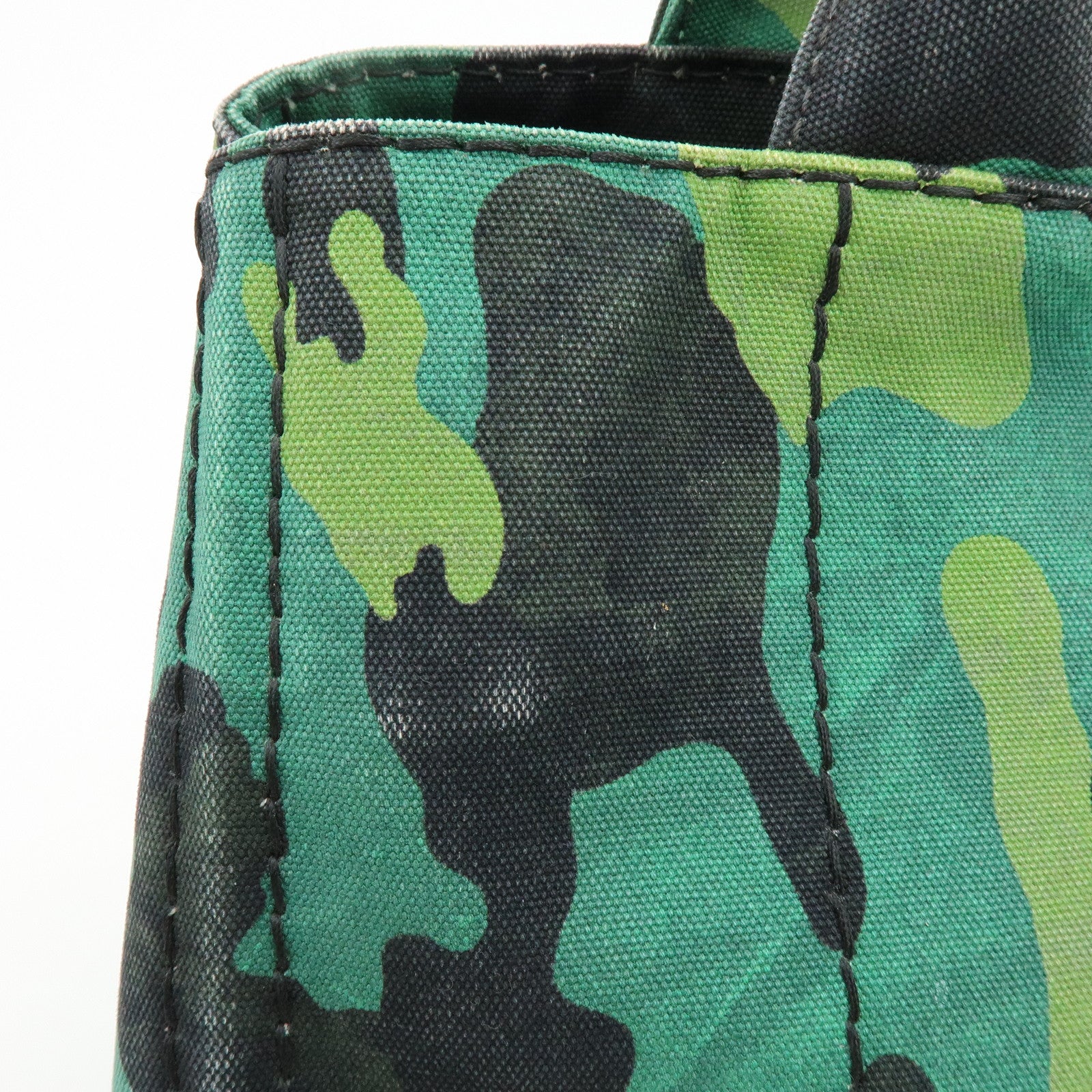 PRADA Canapa Triangle Logo Canvas 2Way Hand Bag Shoulder Bag B2642B