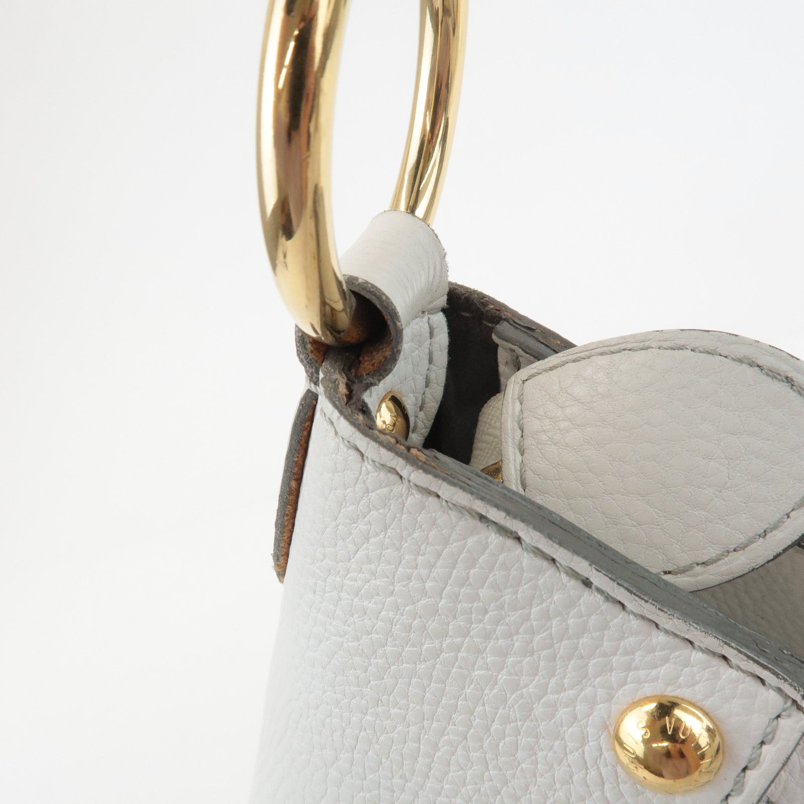 Louis Vuitton Monogram Mahina Solar PM Hand Bag Blanc M93126 Used