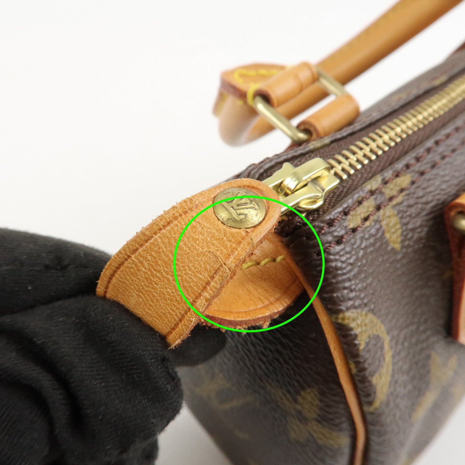 Louis Vuitton Monogram Mini Speedy Hand Bag Brown M41534 Used