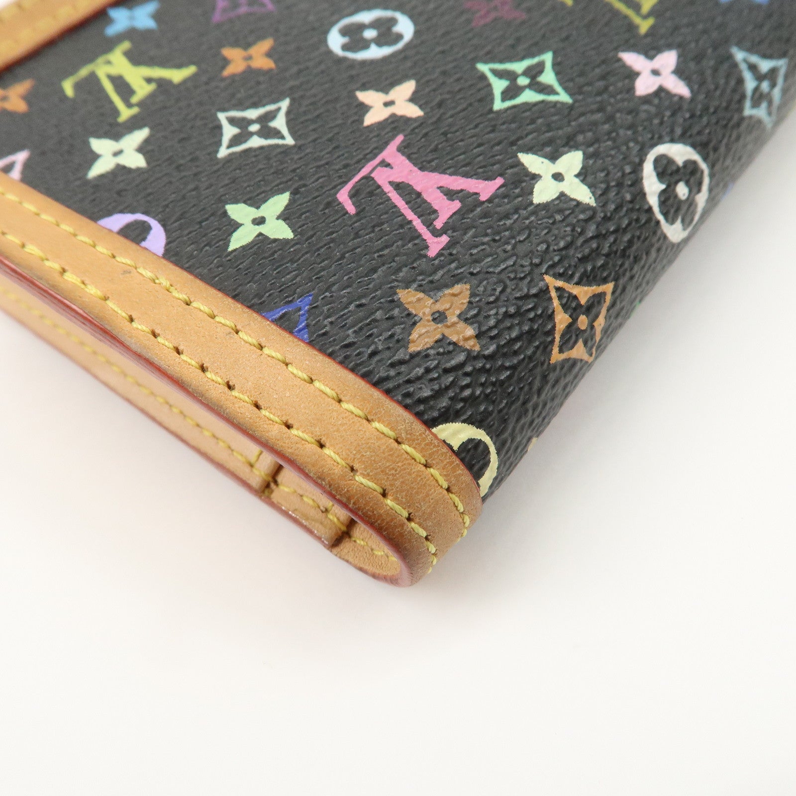 Louis Vuitton Monogram Multicolor Portefeuille Billets Viennois Wallet Noir M92988 Used